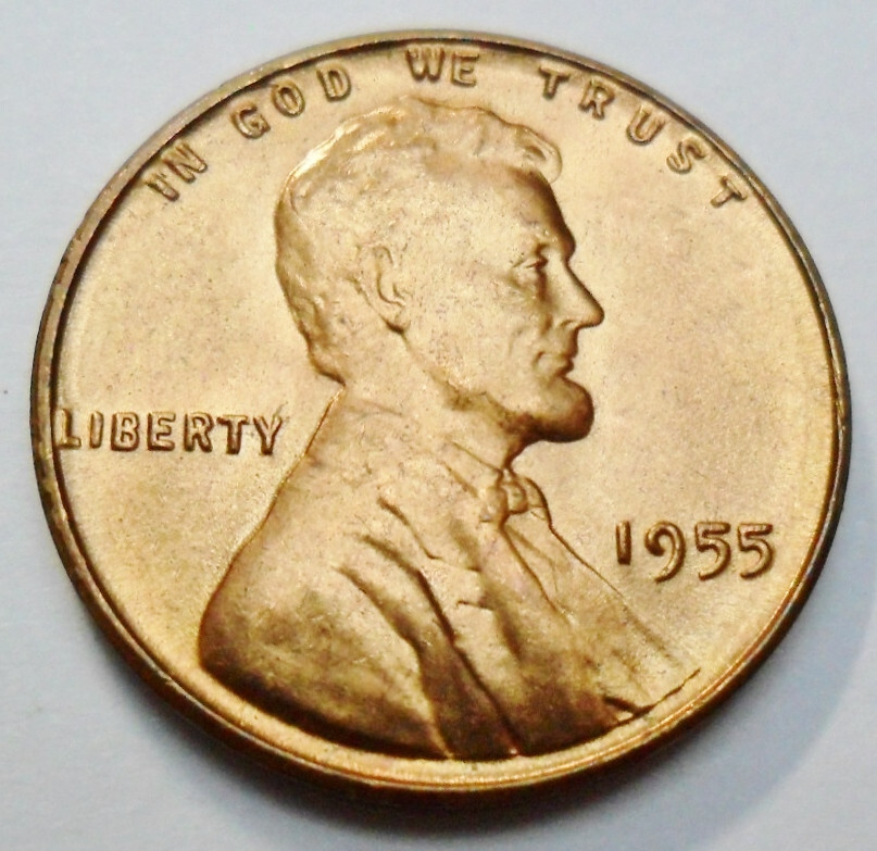 1955 P Lincoln Wheat Cent / Penny  AVE CIRCULATED  **FREE SHIPPING**