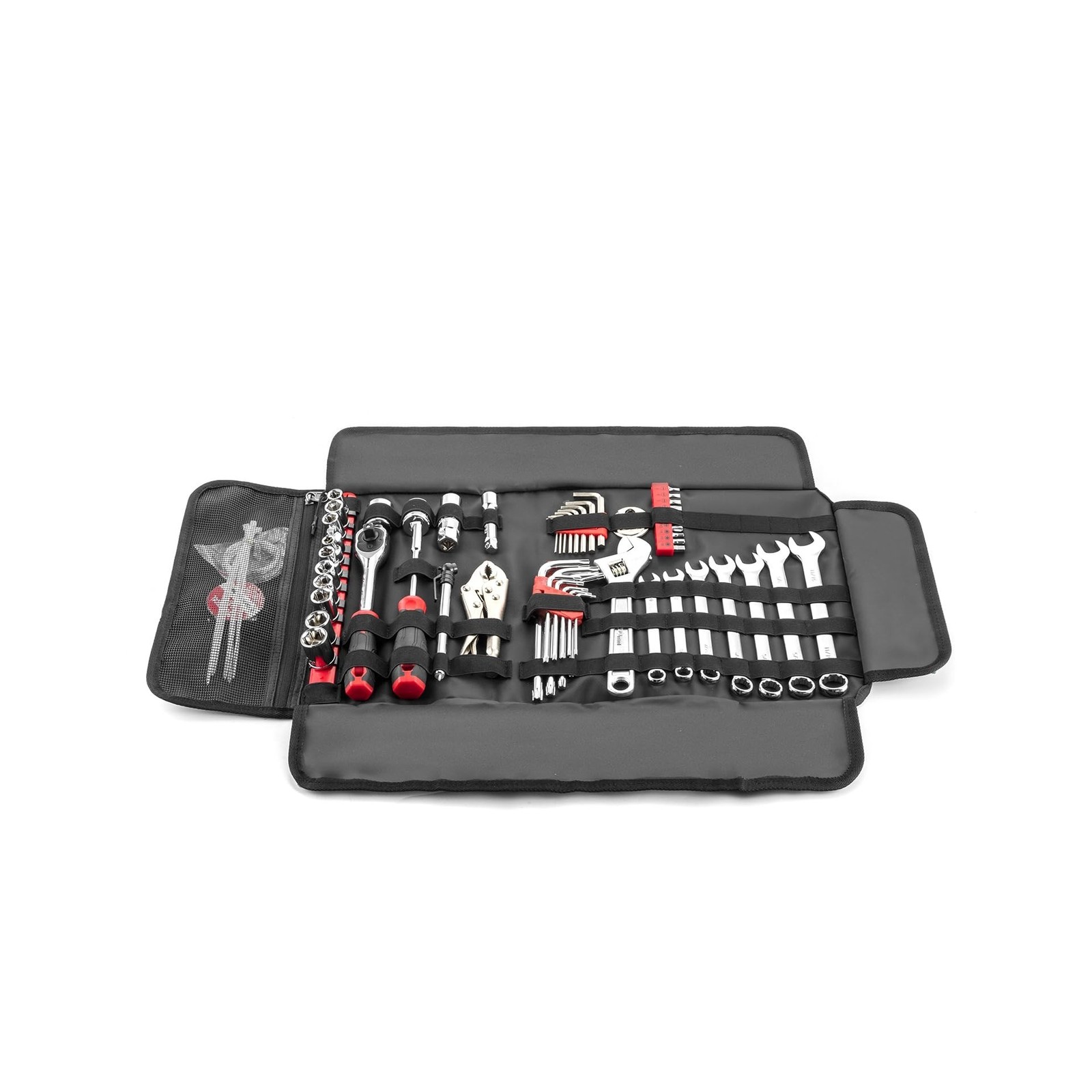 Mofun 64-Piece Motorcycle Tool Kit With Roll Pouch Compatible with Harley Mot...