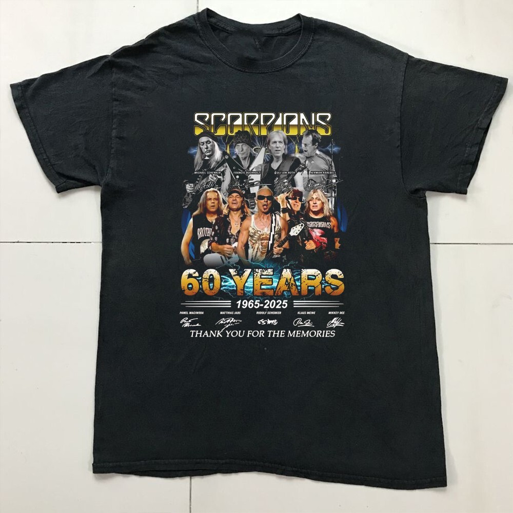 New Scorpions band 60 Years 1965-2025 Gift For Fans Unisex S-5XL Shirt UB485
