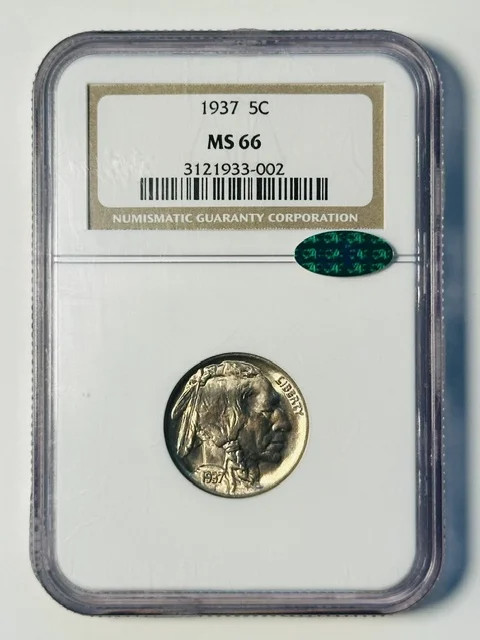 1937 P Buffalo Nickel NGC MS-66 CAC