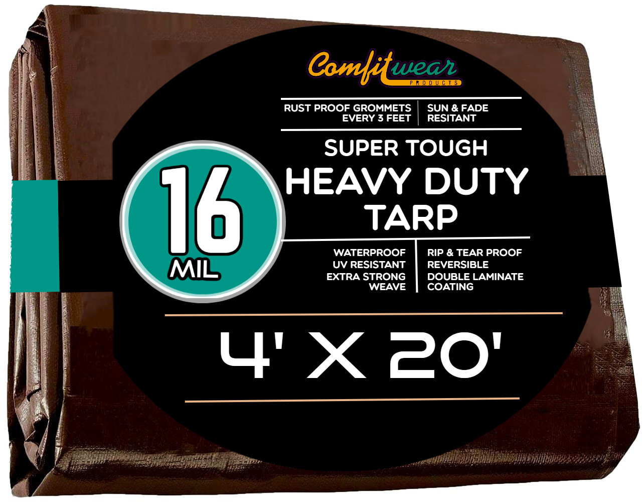 COMFITWEAR Super Heavy Duty Tarp Cover Reinforced Grommet Multi-Use Pool Cover