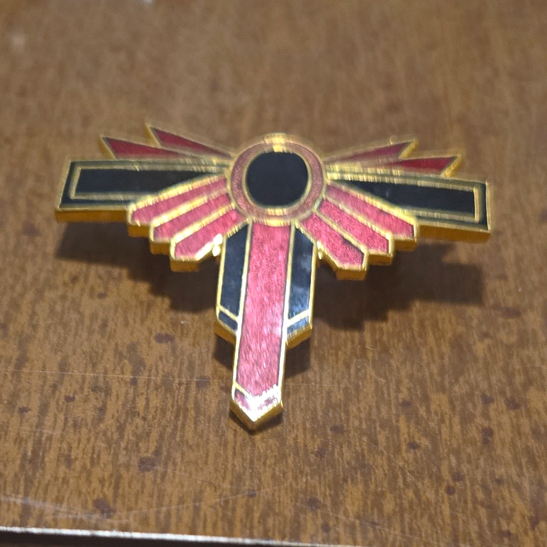 Vintage Signed ROMAN Art Deco Style Brooch Pin