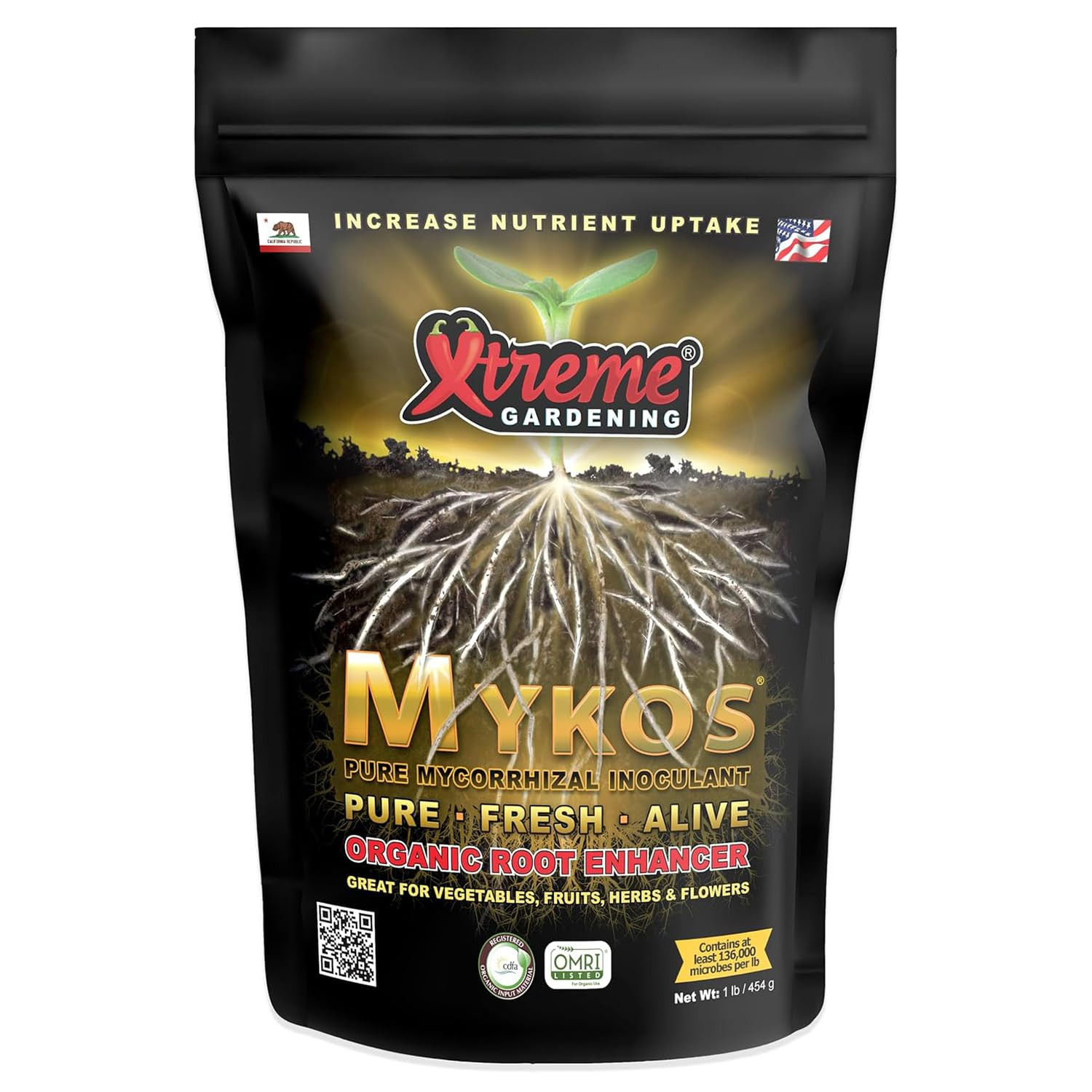 Xtreme Gardening Mykos Mycorrhizae for Plants- Granular Mycorrhizal Fungi Root I
