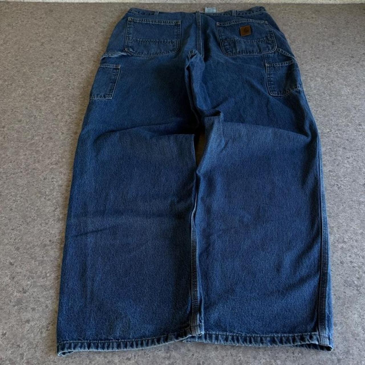 Carhartt Vintage Y2K Baggy Wide Leg Carpenter Skater Jeans Blue 38x34 B13-DPS