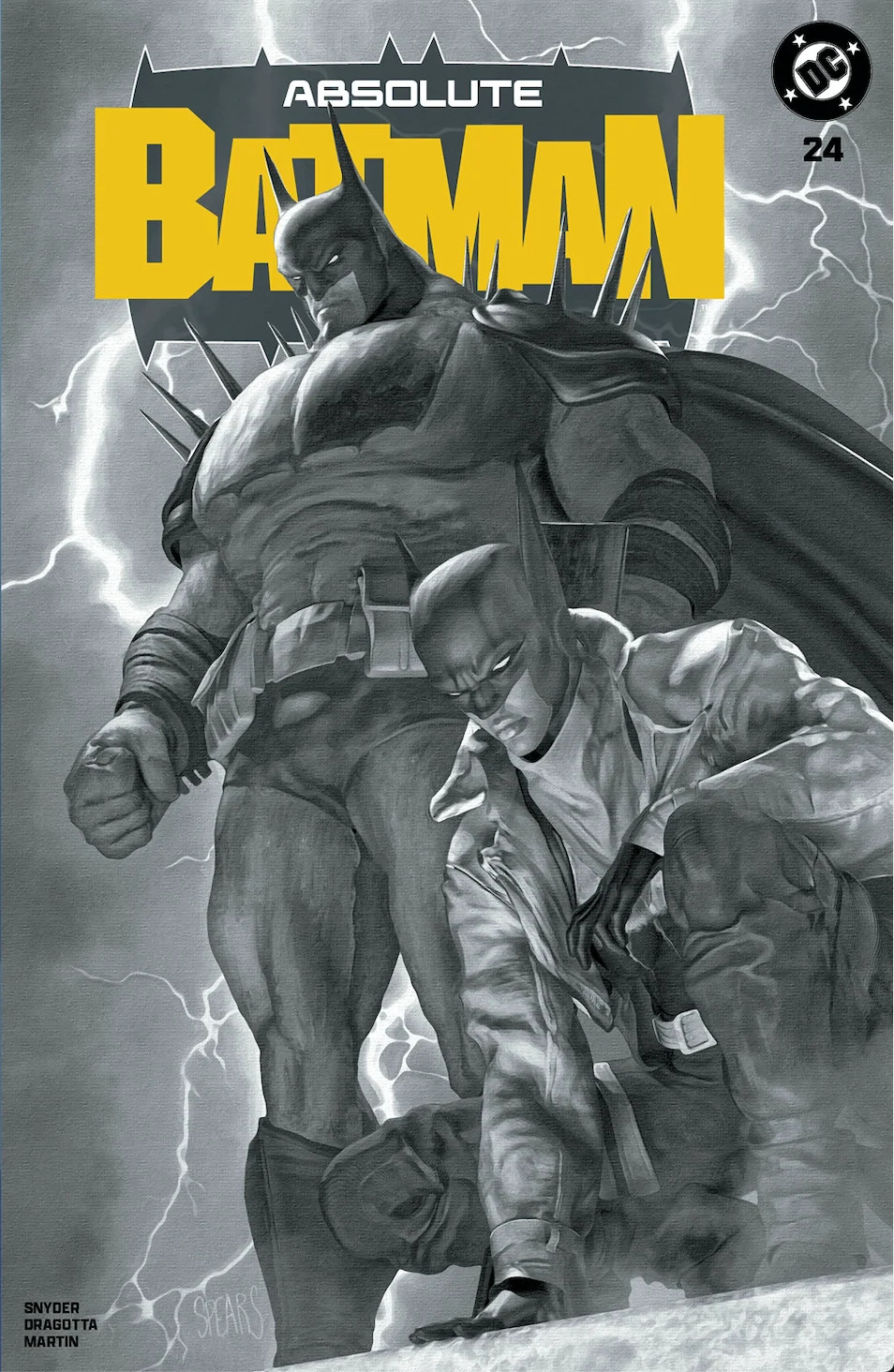 Absolute Batman #24 Mark Spears Exclusive BLACK WHITE Trade Dress Cardstock