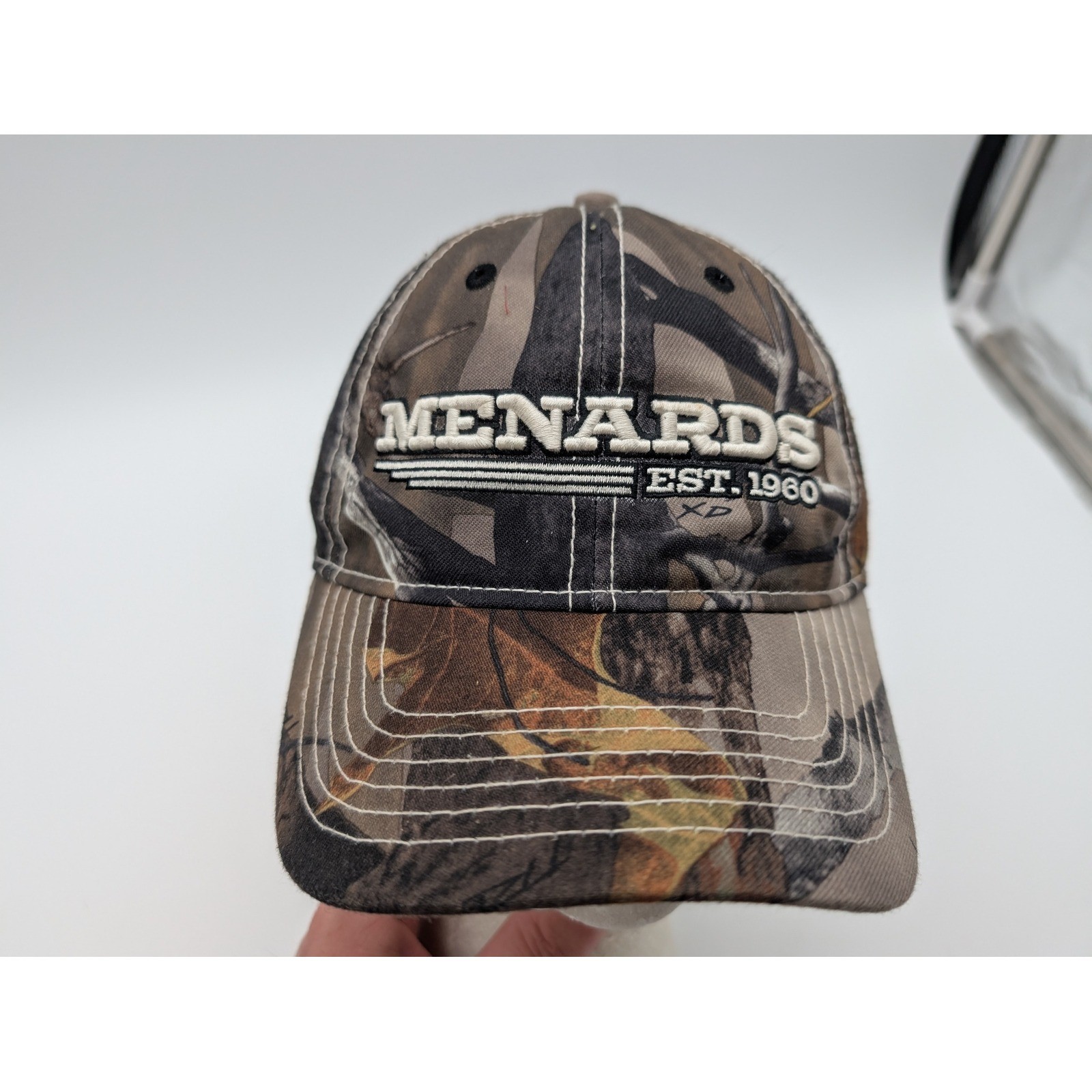 Menards Est 1960 Camouflage Baseball Hat Adjustable Strapback Camo Cap Menards Est 1960 Camouflage Baseball Hat Adjustable Strapback Camo Cap