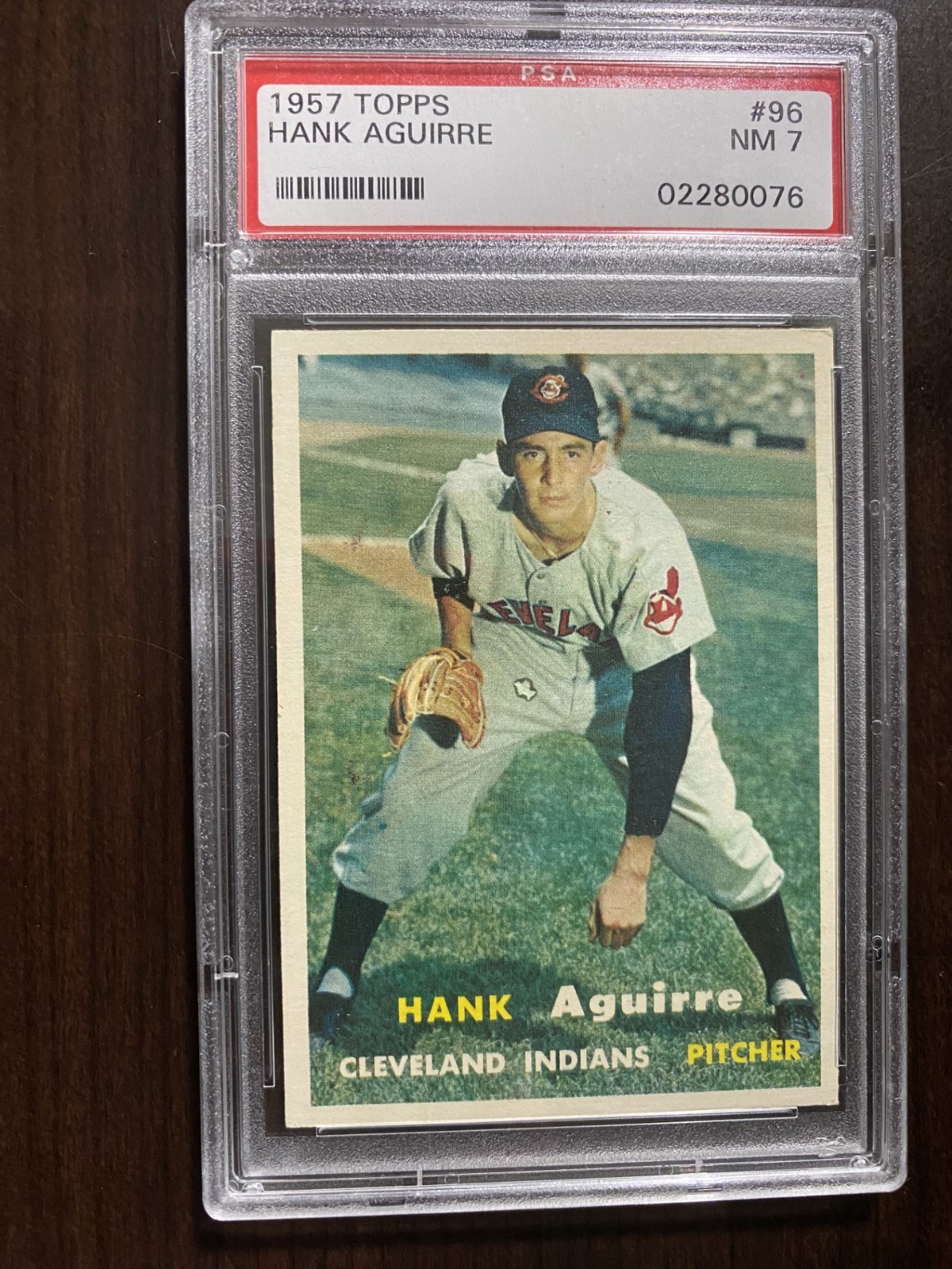 1957 Topps #96 Hank Aguirre PSA 7 1957 Topps #96 Hank Aguirre PSA 7