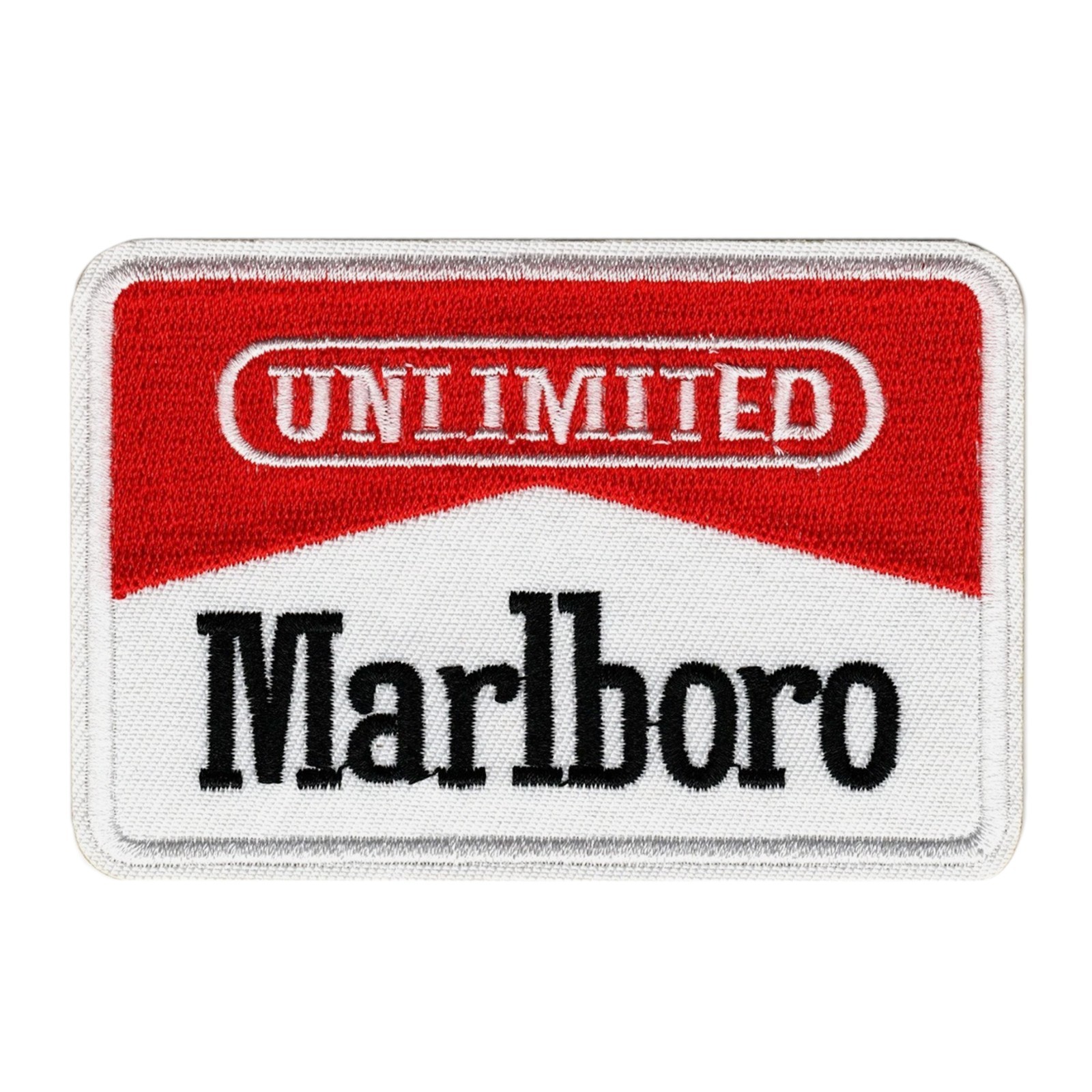 Unlimited Marlboro Embroidered Iron On Patch – Vintage Style Logo Patch Unlimited Marlboro Embroidered Iron On Patch – Vintage Style Logo Patch