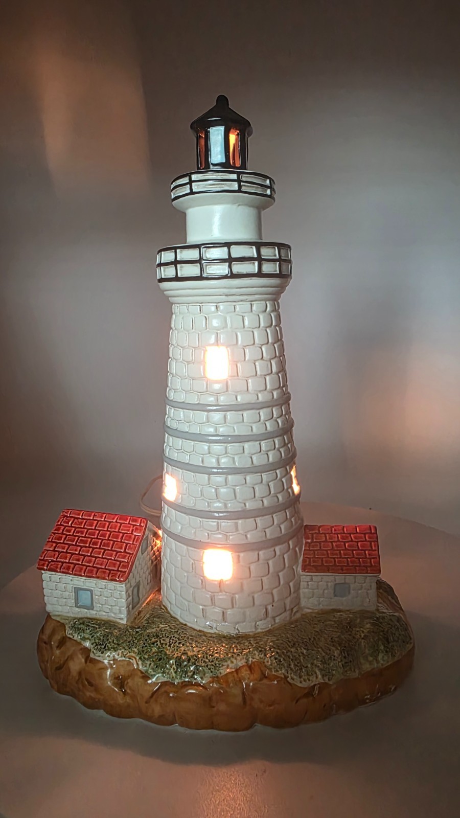 Vintage George Z Lefton LIGHTHOUSE -  Boston Harbor 1783- Lamp Light- 1992