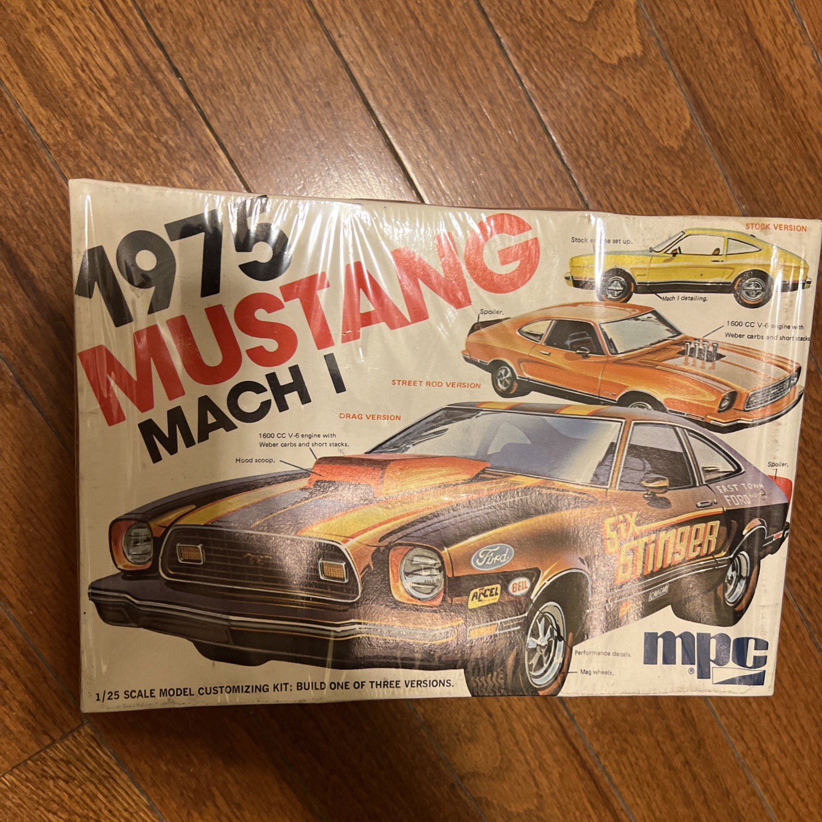 VINTAGE MPC 1975 FORD MUSTANG MACH 1 ANNUAL MODEL CAR KIT OPEN BOX Unassembled