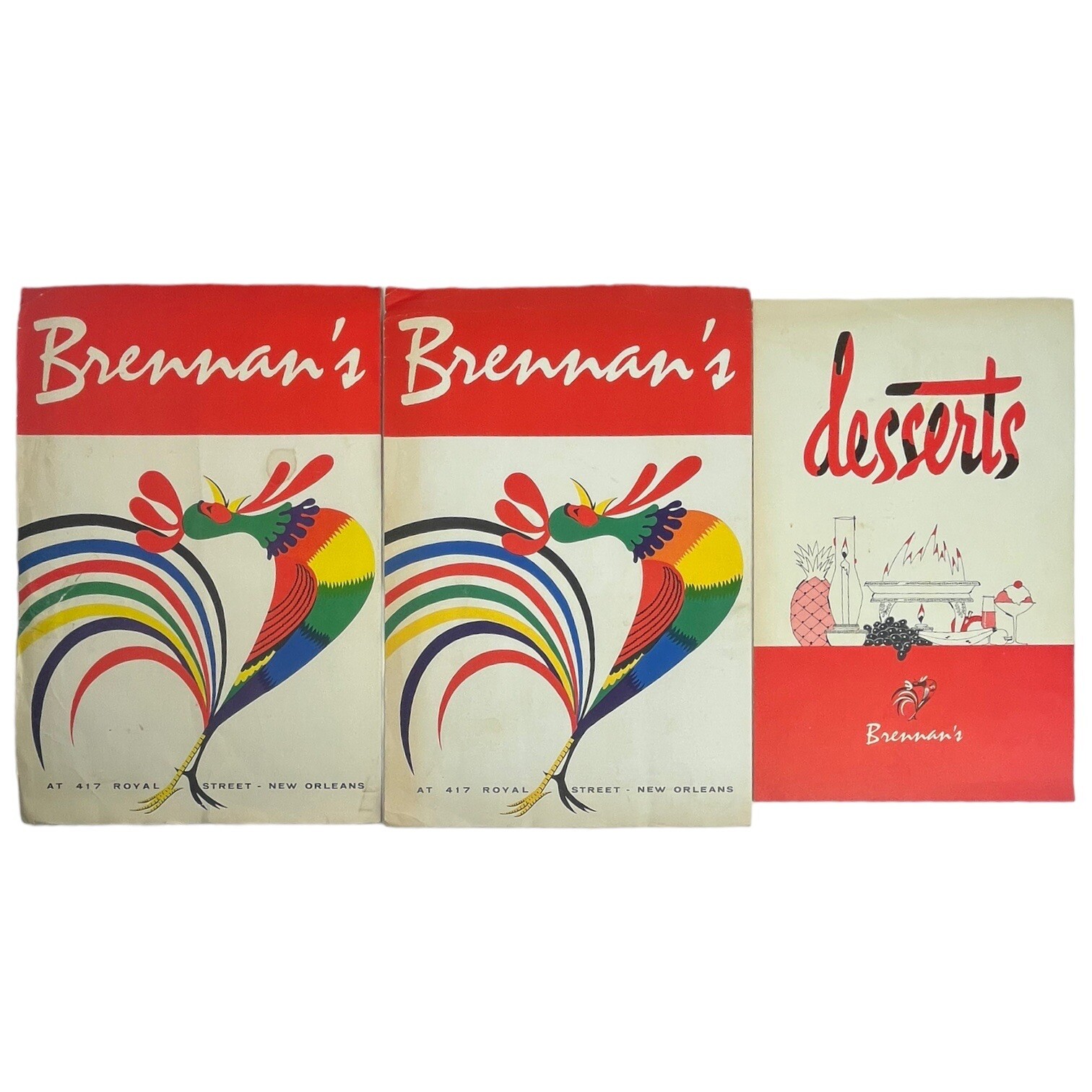 Vintage 1950s BRENNAN\'S Restaurant Royal Street New Orleans Dinner Lunch Dessert