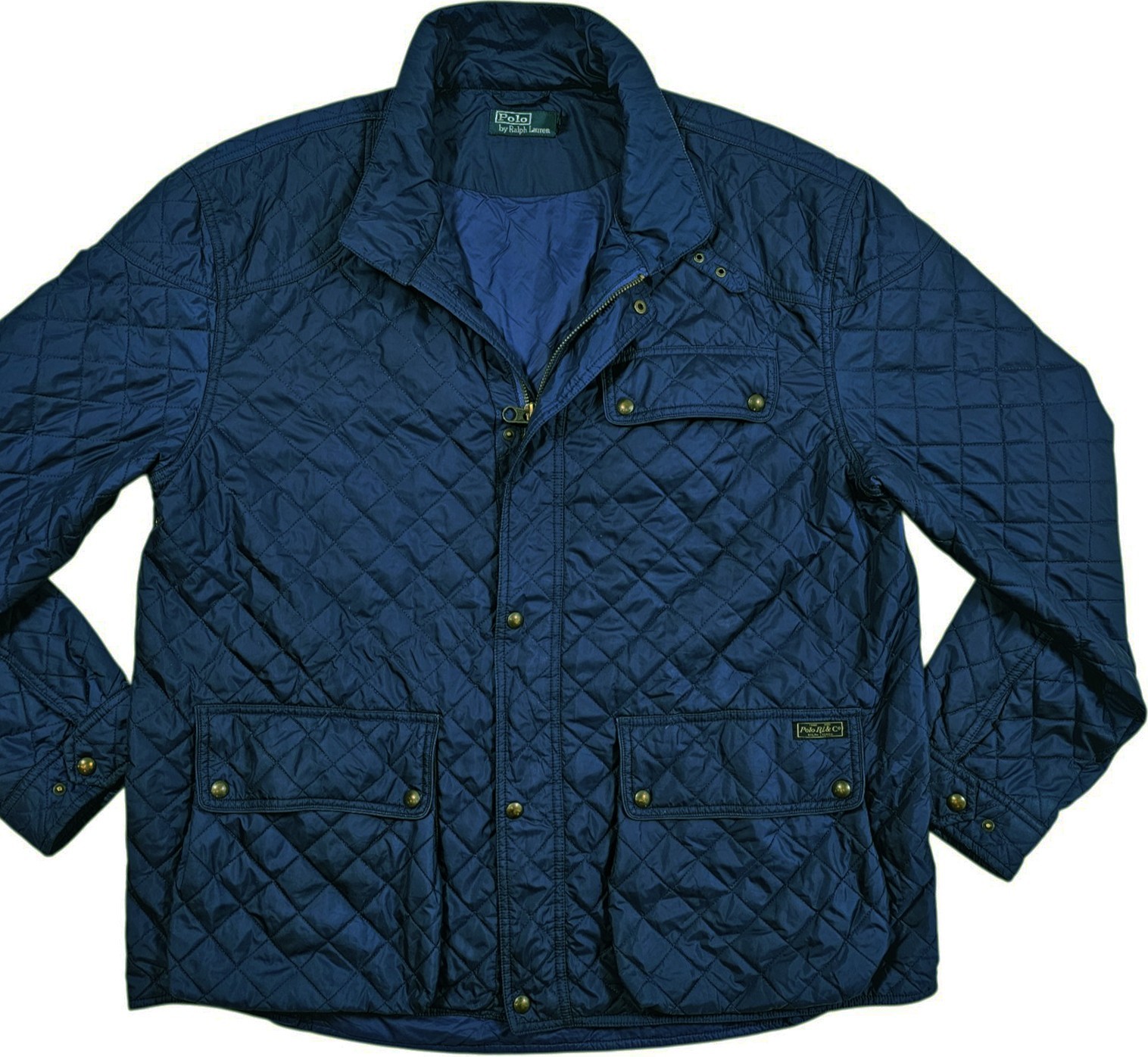 HOT VINTAGE Men\'s POLO RALPH LAUREN @ SPORTS QUILTED 3 Pcks NAVY Jacket 2XL TALL