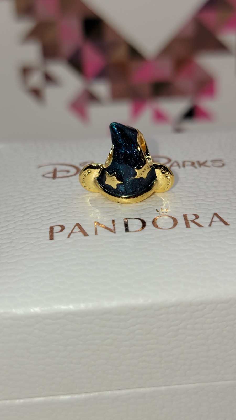 Authentic Pandora Disney 925 Mickey Mouse Sorcerer's Hat Charm w/ Box B95
