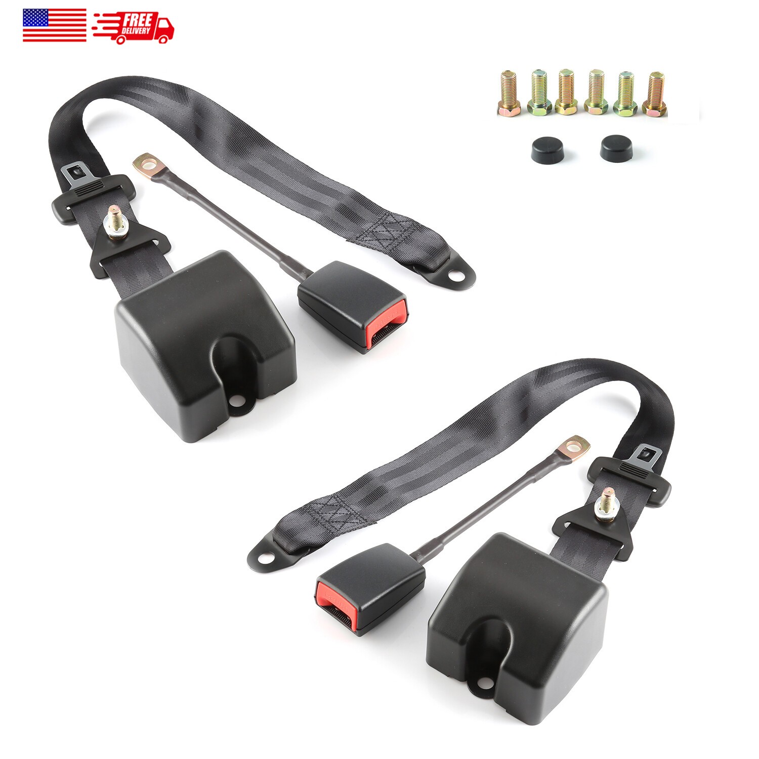 2pcs Fit For Mazda Miata NA 1990–1997 3-point Seat Belts