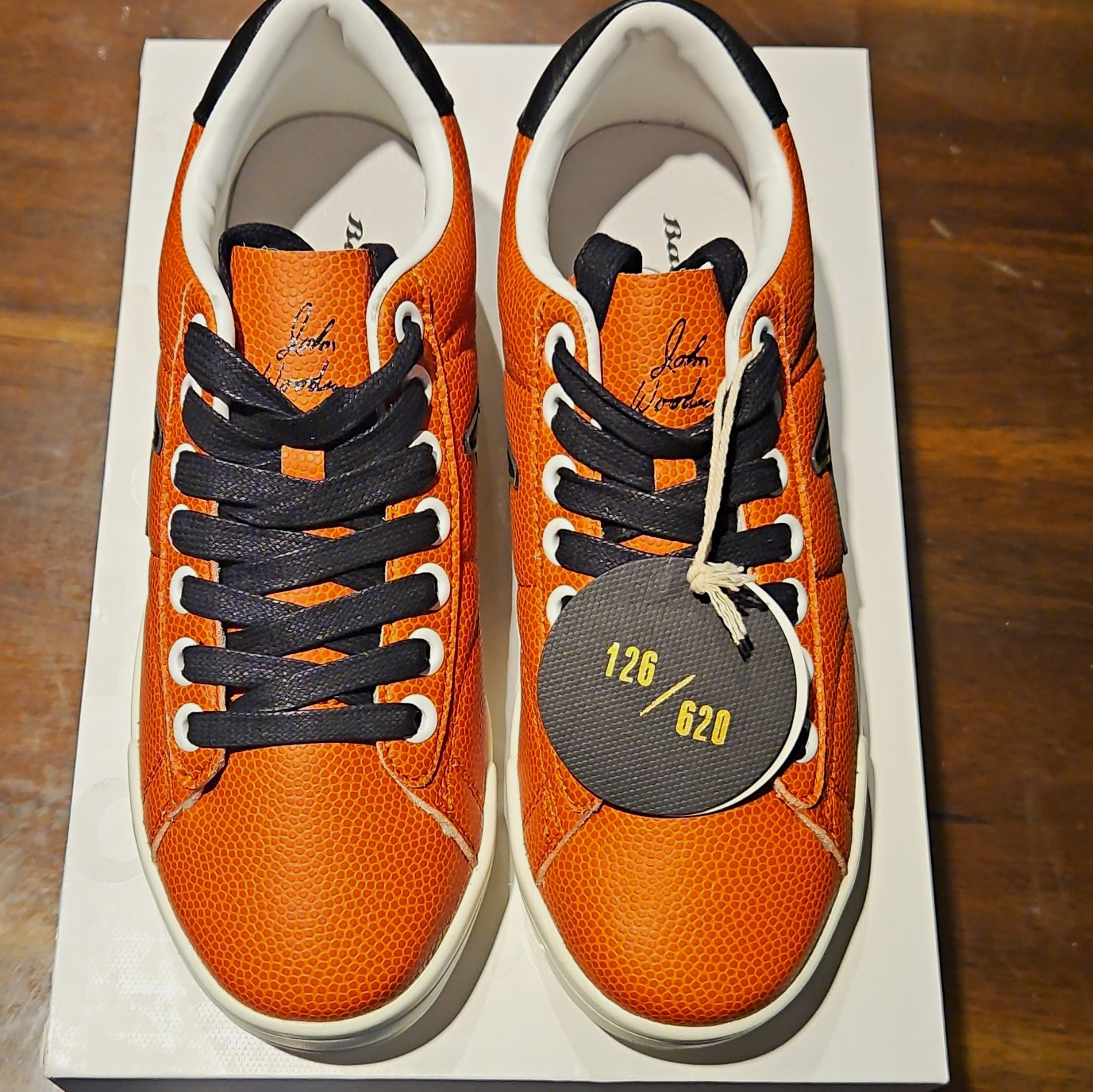 Bata x Wilson John Wooden Men’s Low Top Sneakers Lace Up Orange/Black/White 2014