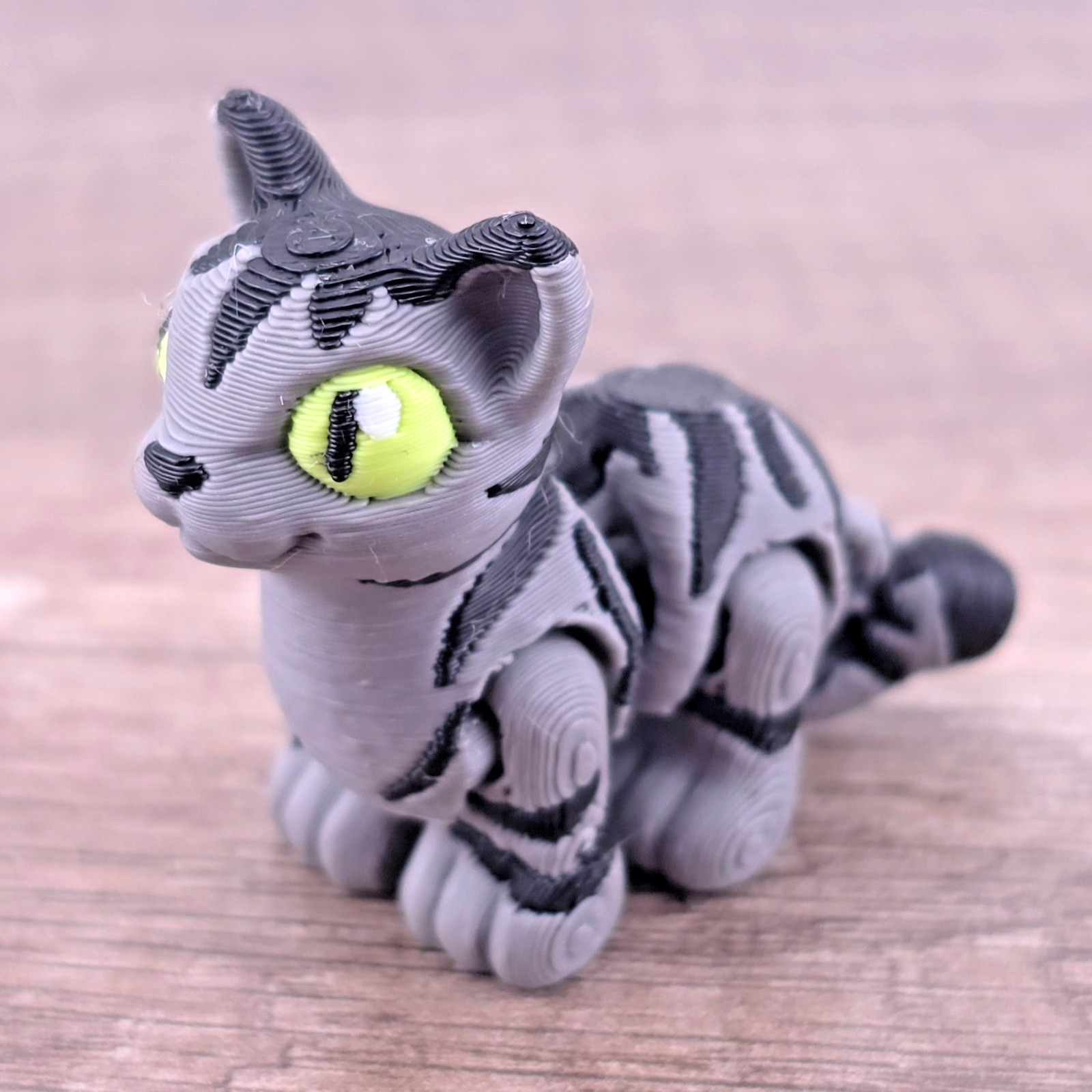 Cat Hatchling Articulated Flexi Fidget 3D Printed Desk Pet Choose Color Gift