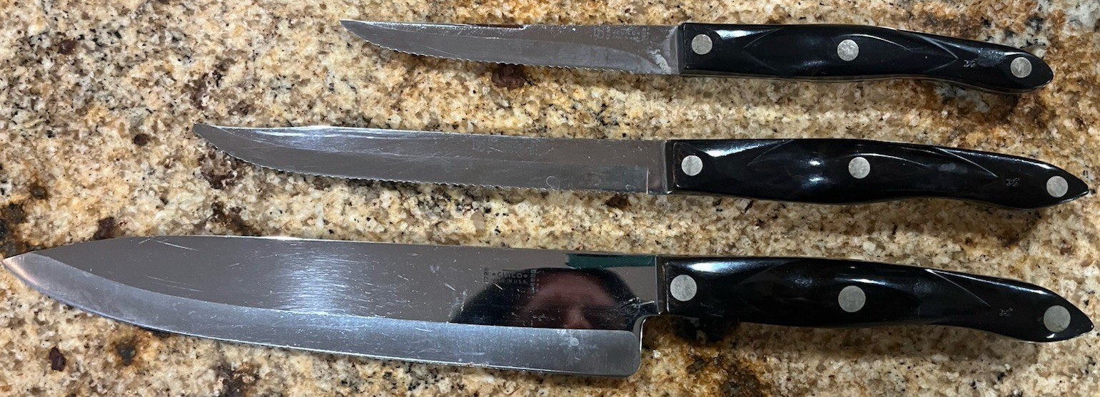 Vintage Cutco Knife Lot Of 3, 1721, 1725 & 1729