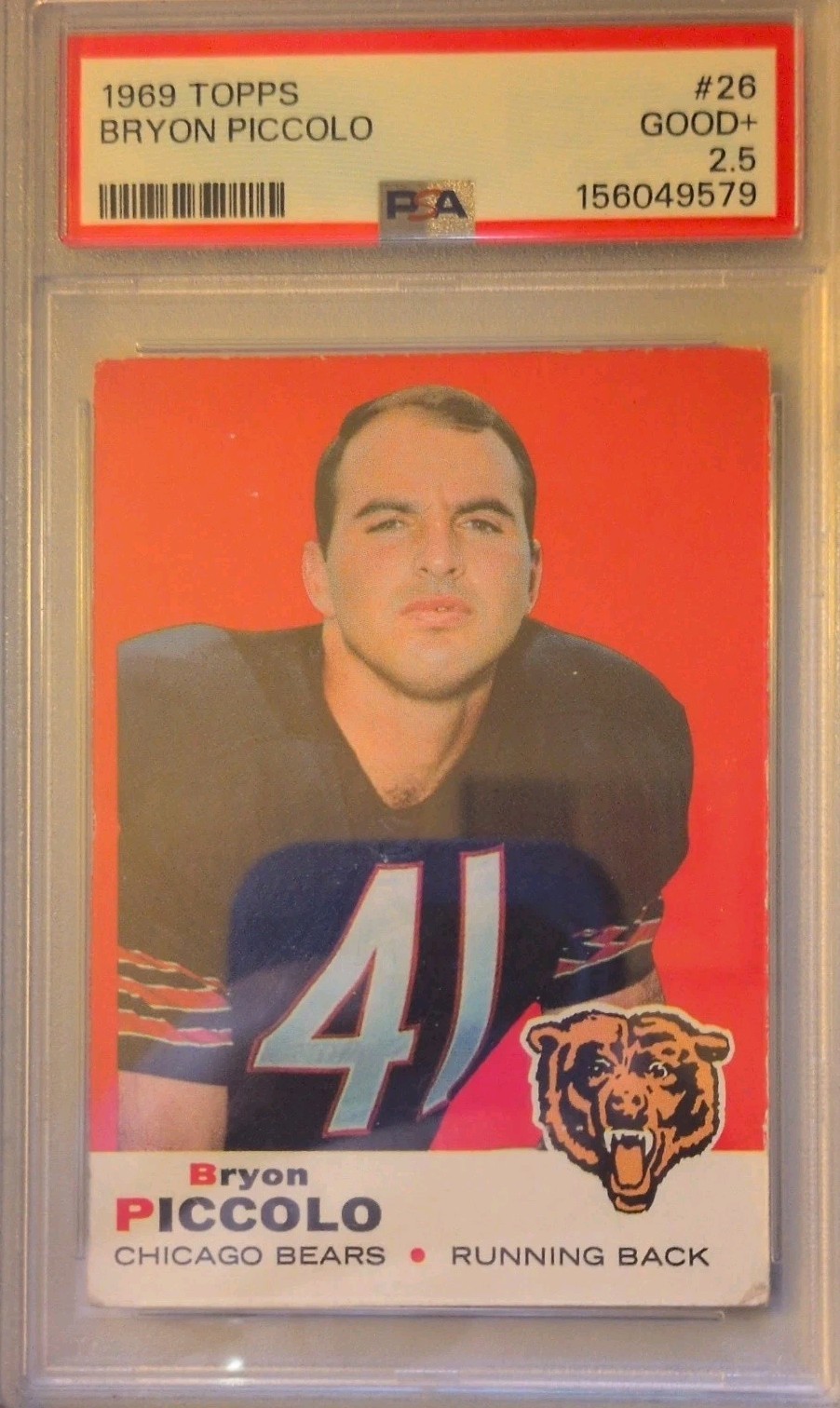 1969 Topps - Brian Piccolo #26 Name Misspelled as Bryon and Bryan (RC) 1969 Topps - Brian Piccolo #26 Name Misspelled as Bryon and Bryan (RC)