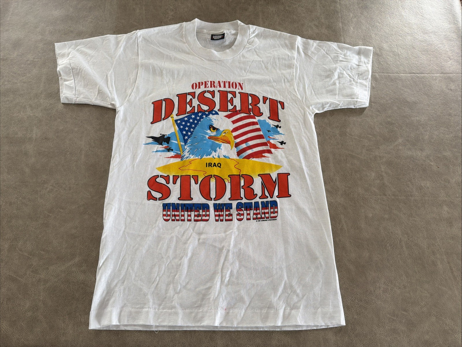 Vtg 1991 Screen Stars USA Operation Desert Storm Shirt Operation Iraqi Medium