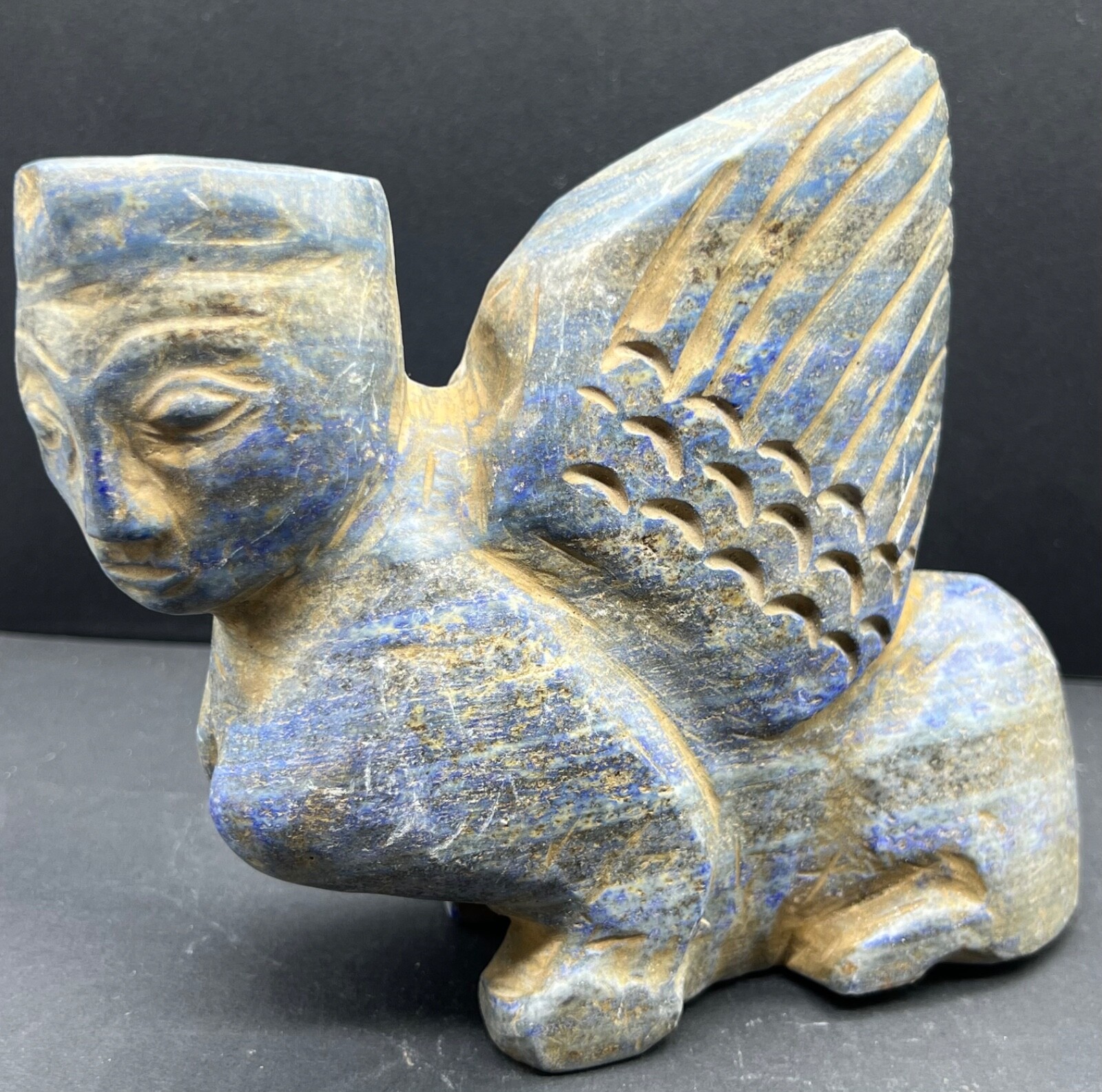Ancient Near Eastern  Civilization Mythical Human In Form Animal Stone Figur