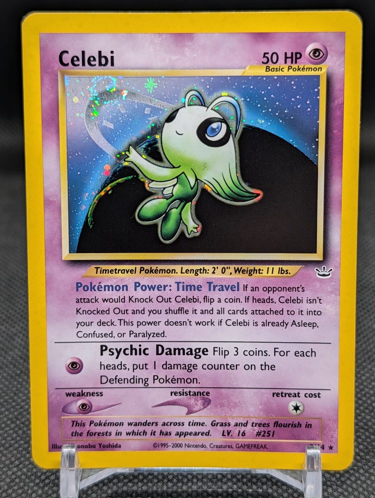 CELEBI 2001 Pokemon Neo Revelation English #3/64 Holo LP *HAND SWIRL*