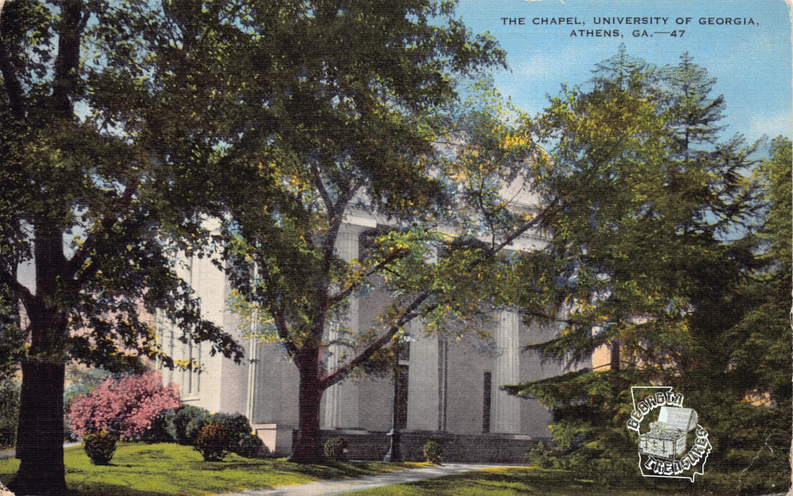 GA~GEORGIA~ATHENS~UGA~UNIVERSITY OF GEORGIA~THE CHAPEL~UNCOMMON VIEW c.1944