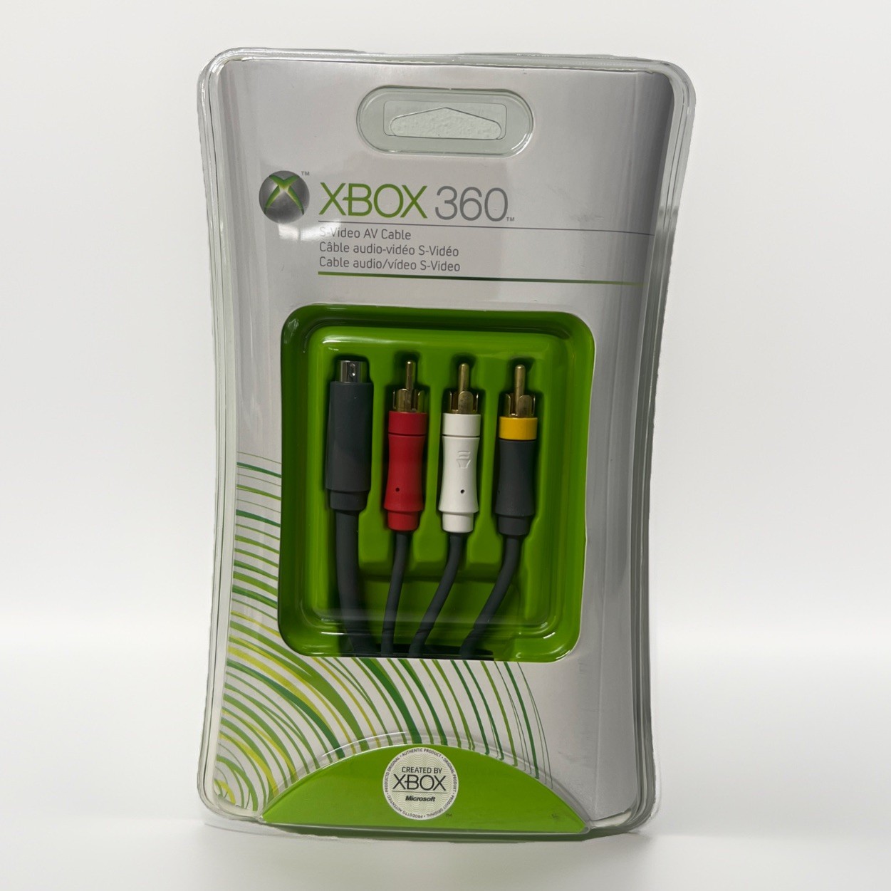 NEW - Official Genuine Microsoft Xbox 360 Authentic S-Video AV Cable - SEALED