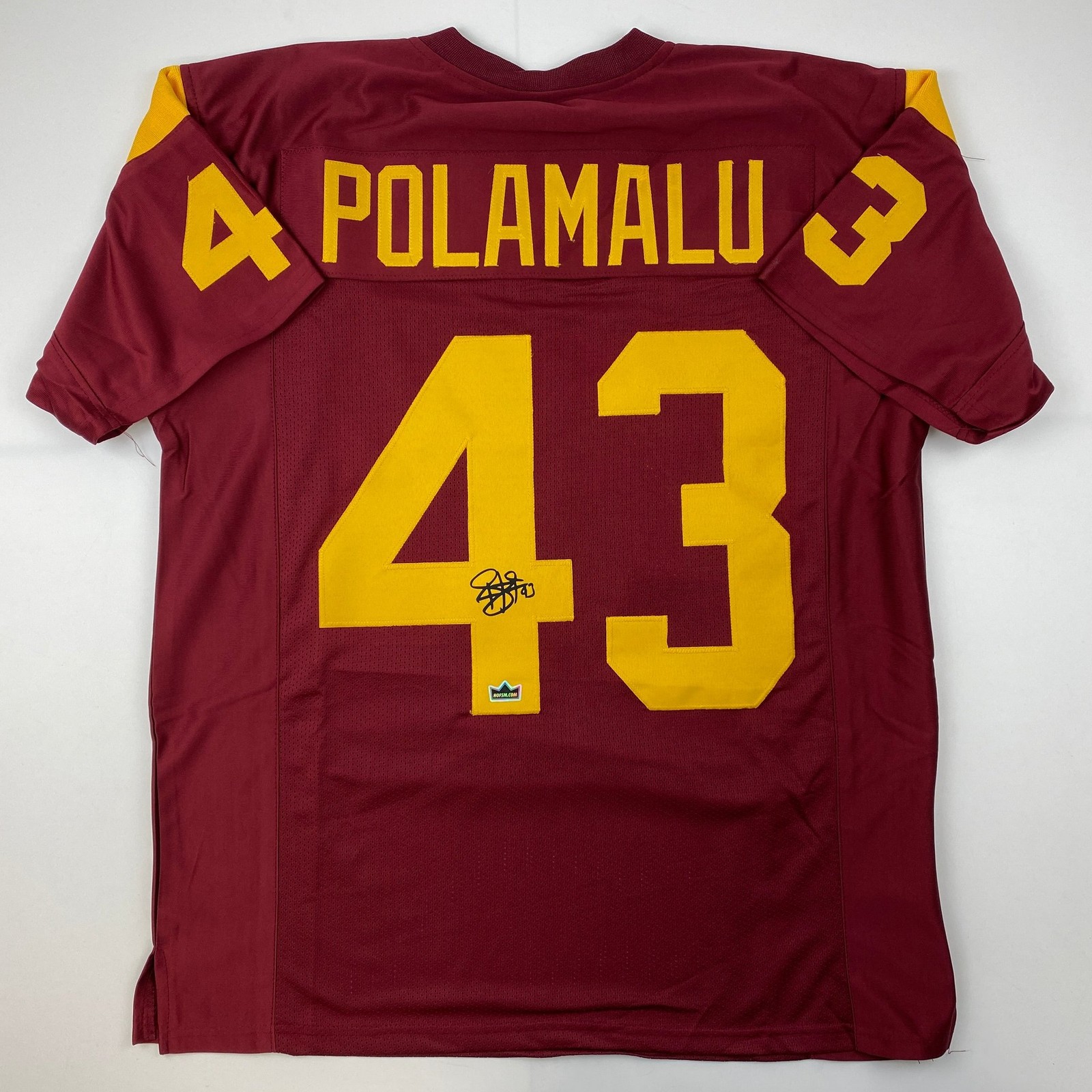 Facsimile Autographed Troy Polamalu USC Maroon Laser Jersey Size Men's XL Facsimile Autographed Troy Polamalu USC Maroon Laser Jersey Size Men's XL