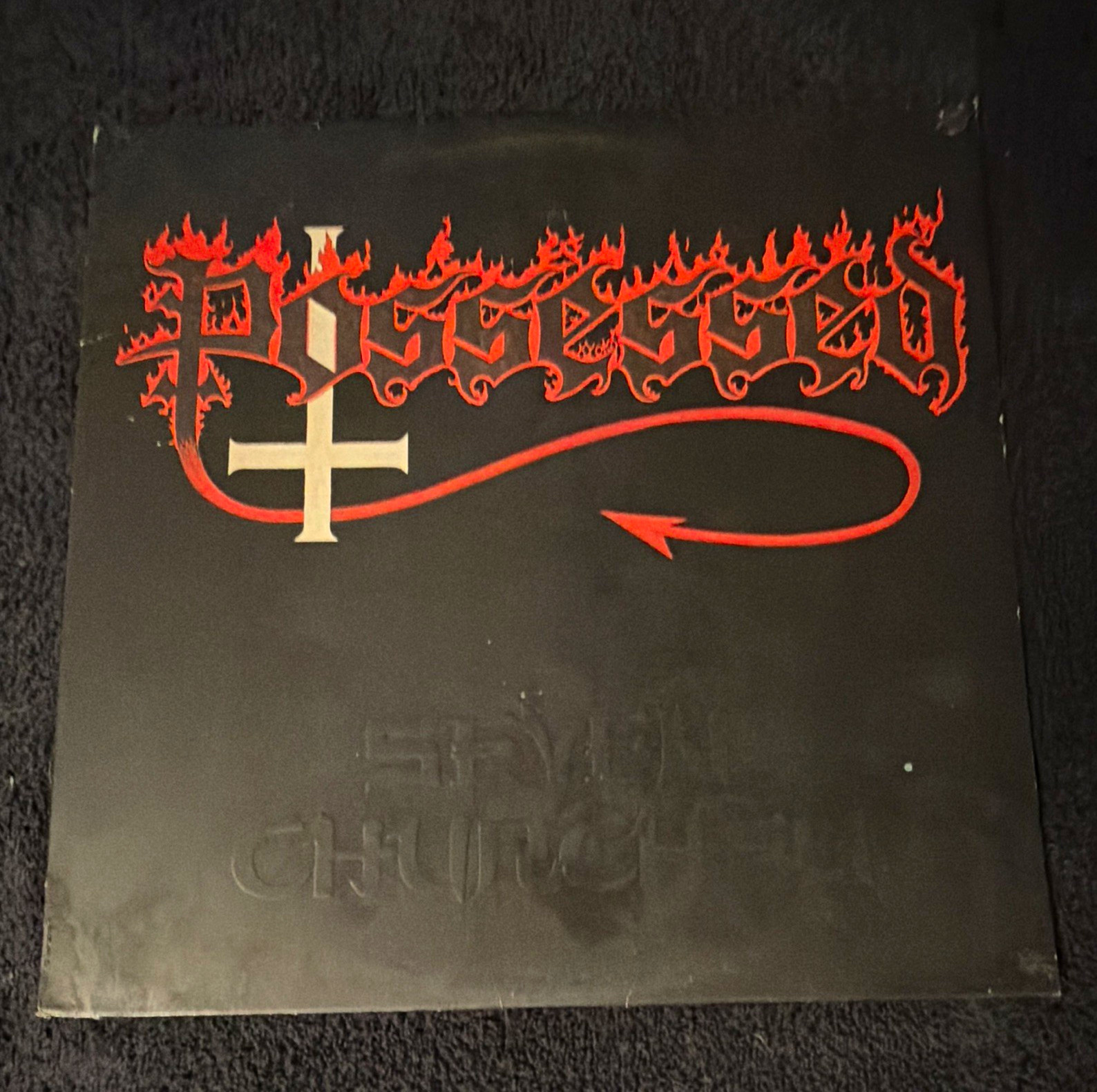 Possessed Seven Churches LP 1985 Combat MX 8024 1st Press Green Label Original 