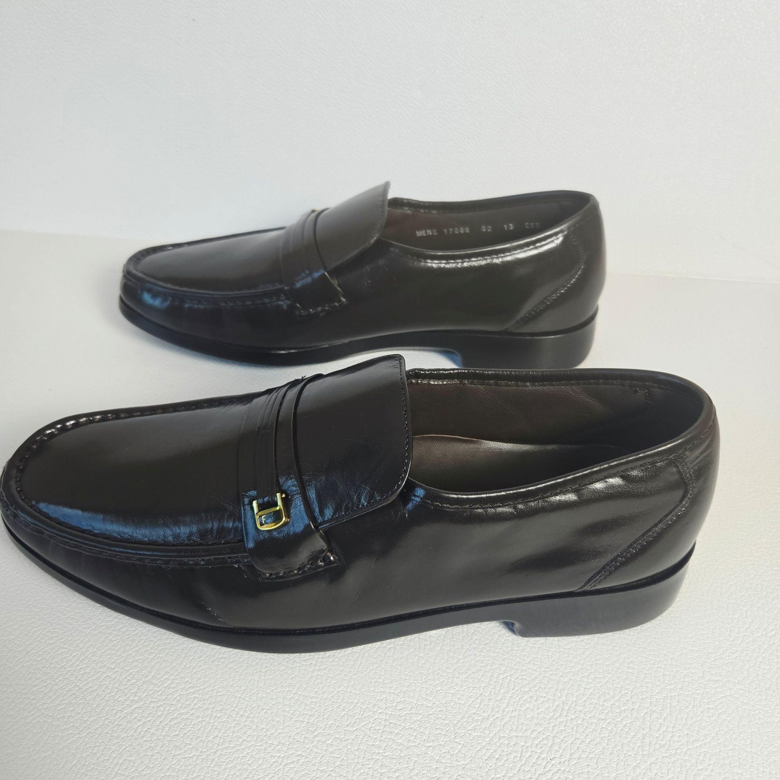 Florsheim Riva Shoes Mens 13 EEE Brown Leather Comfortech Slip-On Dress Loafers