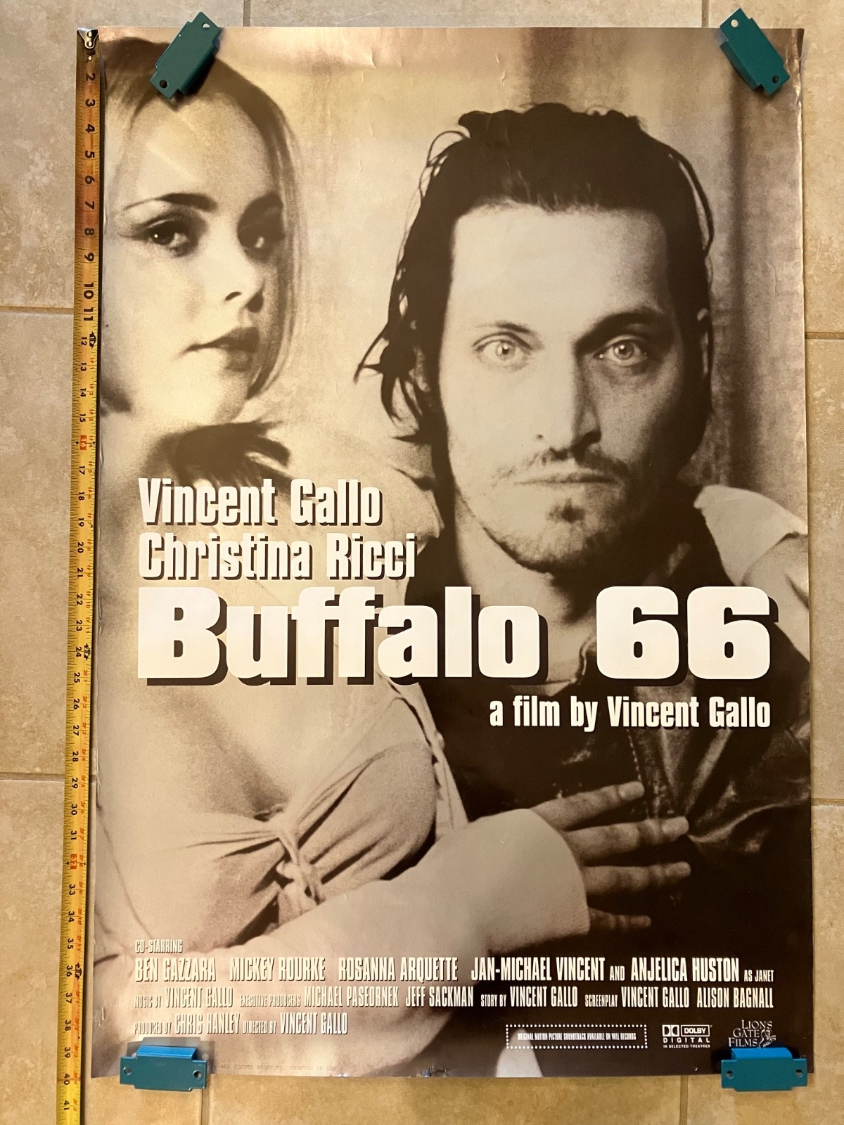 Vintage Buffalo '66 U.S. Movie Poster From 1998 Christina Ricci Vintage Buffalo '66 U.S. Movie Poster From 1998 Christina Ricci