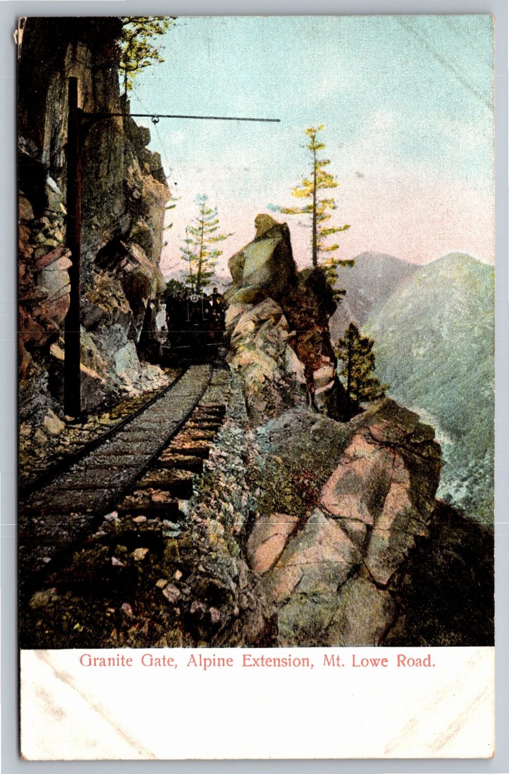 Granite Gate Alpine Extension Mt Lowe Road Postcard M. Rieder Los Angeles CA