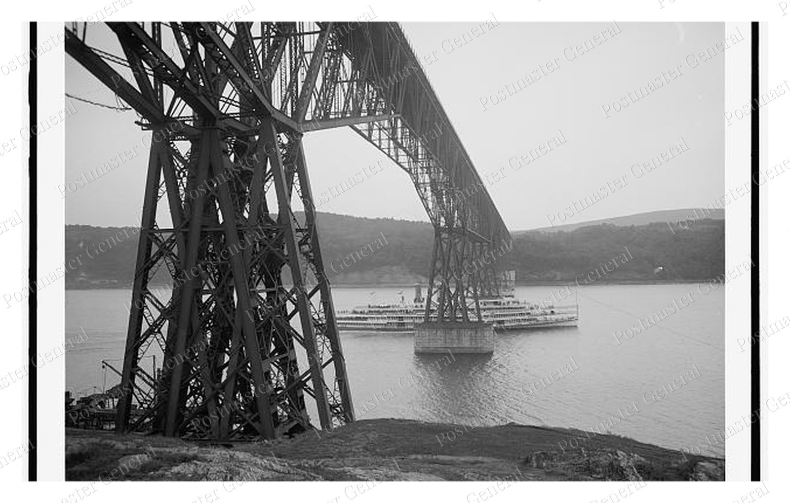 Poughkeepsie New York Bridge Standard Postcard COPY RPPC