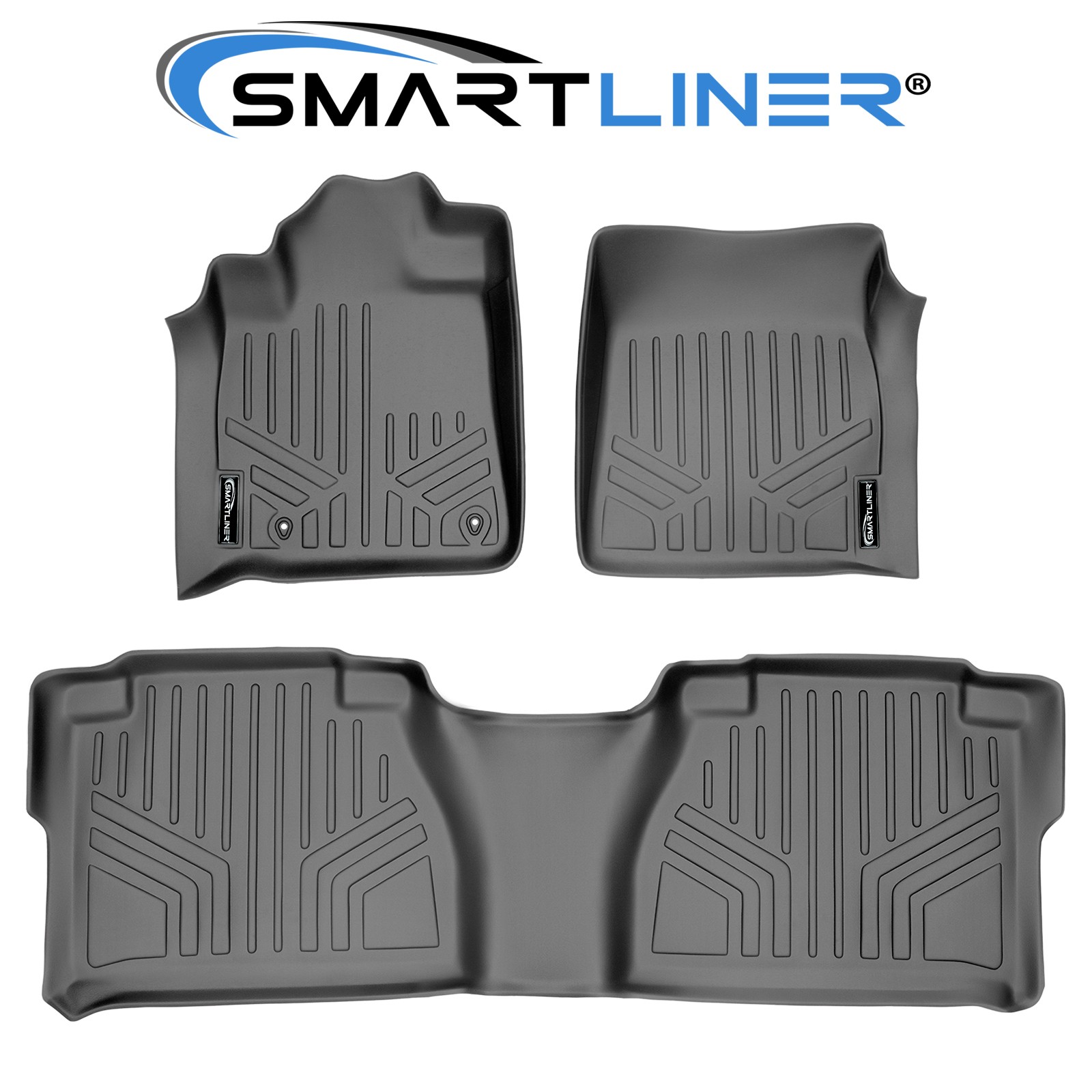 SMARTLINER All Weather Custom Fit Floor Mats Liner for Tundra Double Cab?Gray