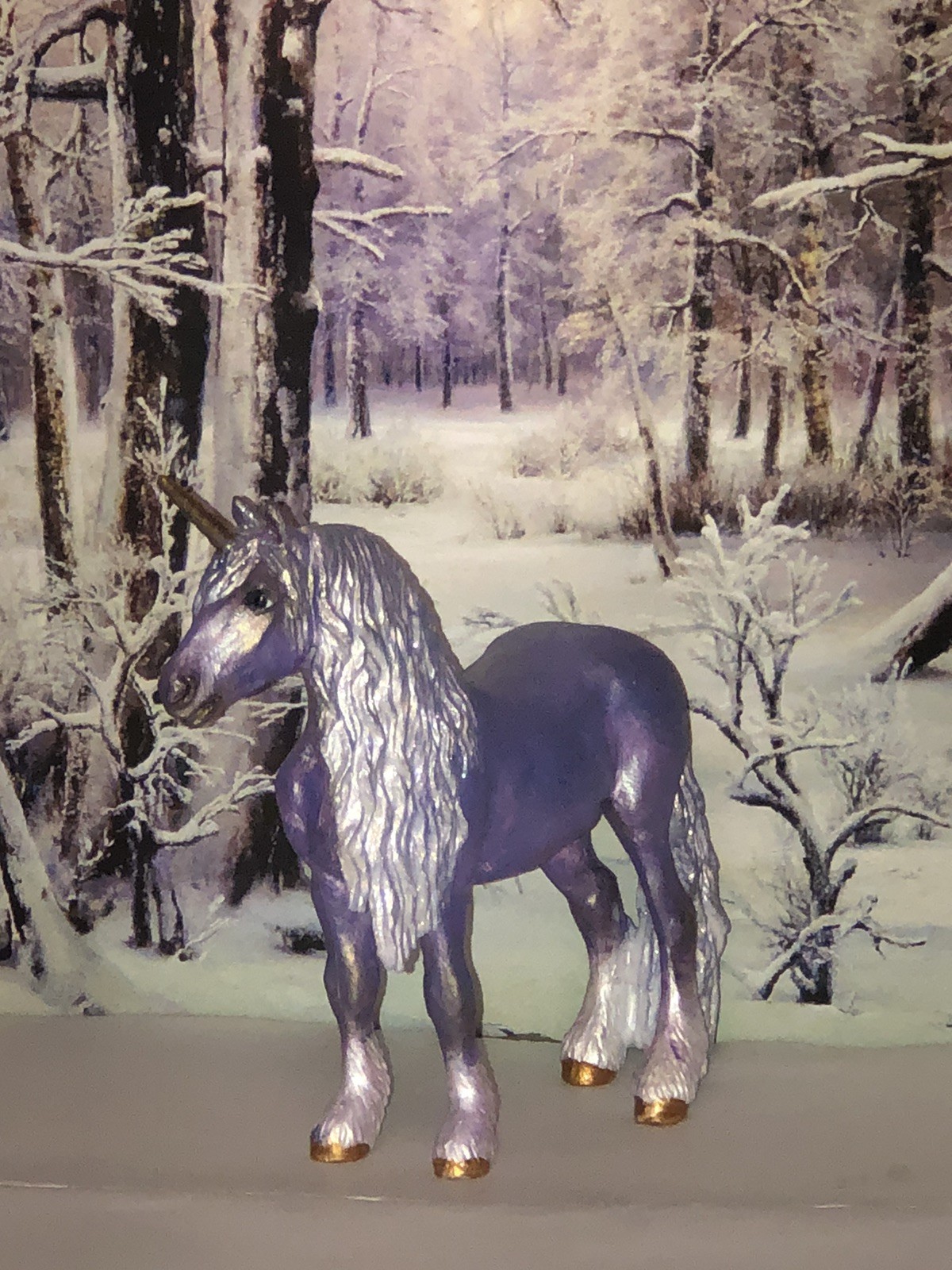 OOAK cm Custom Mojo Horse Like Breyer Resculpt To Unicorn 🦄 Lovely Lavender Ice