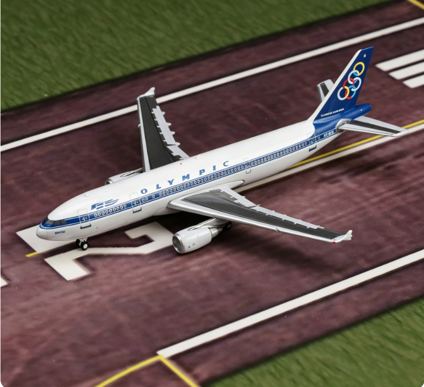 1:400 JCWings Olympic Air A300‑600R SX‑BEM Diecast Aircraft Plane Model