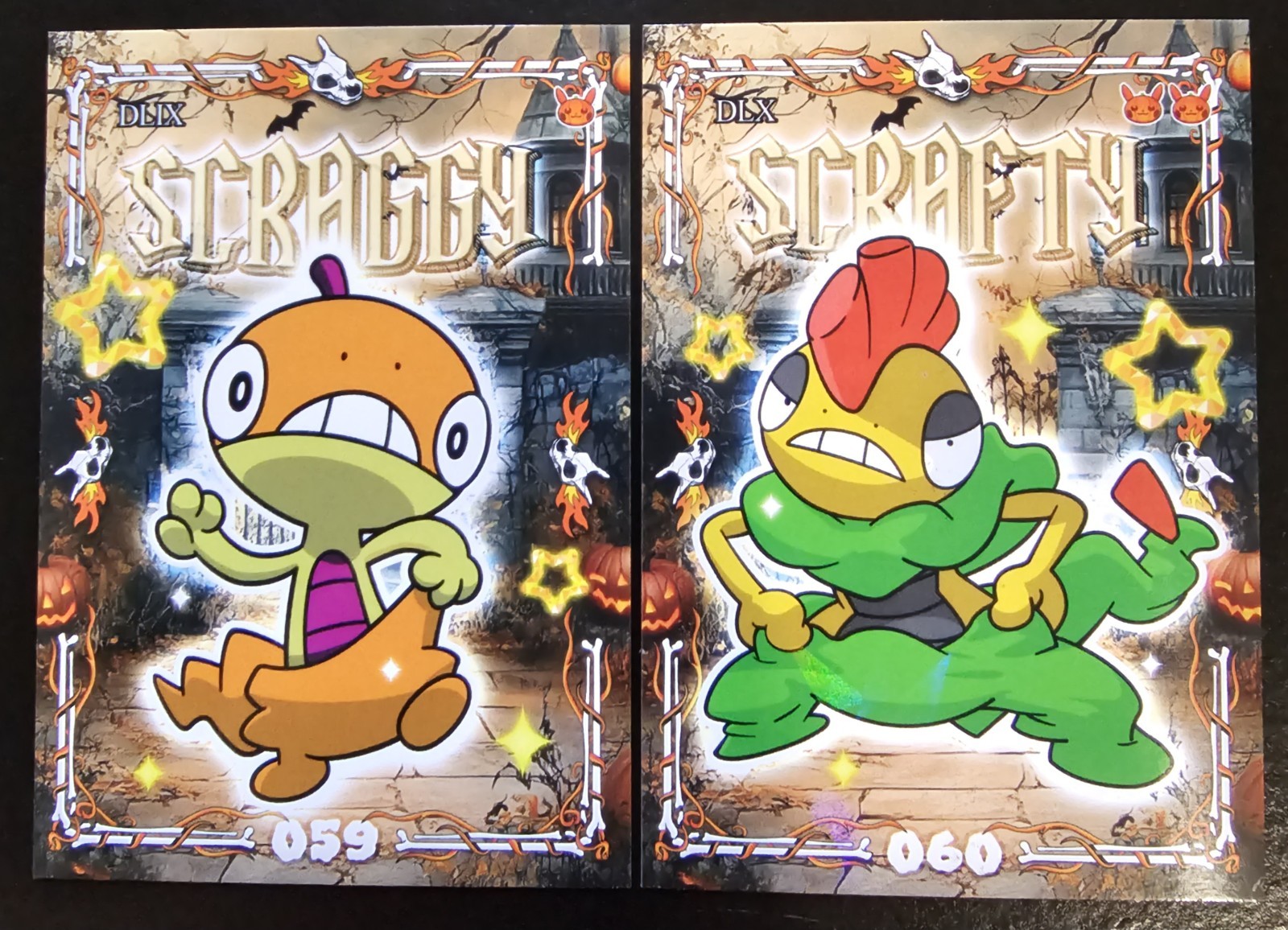SCRAGGY X SCRAFTY SHINY LOT - POKEMON PRISMA HALLOWEEN CCG HOLO 2026