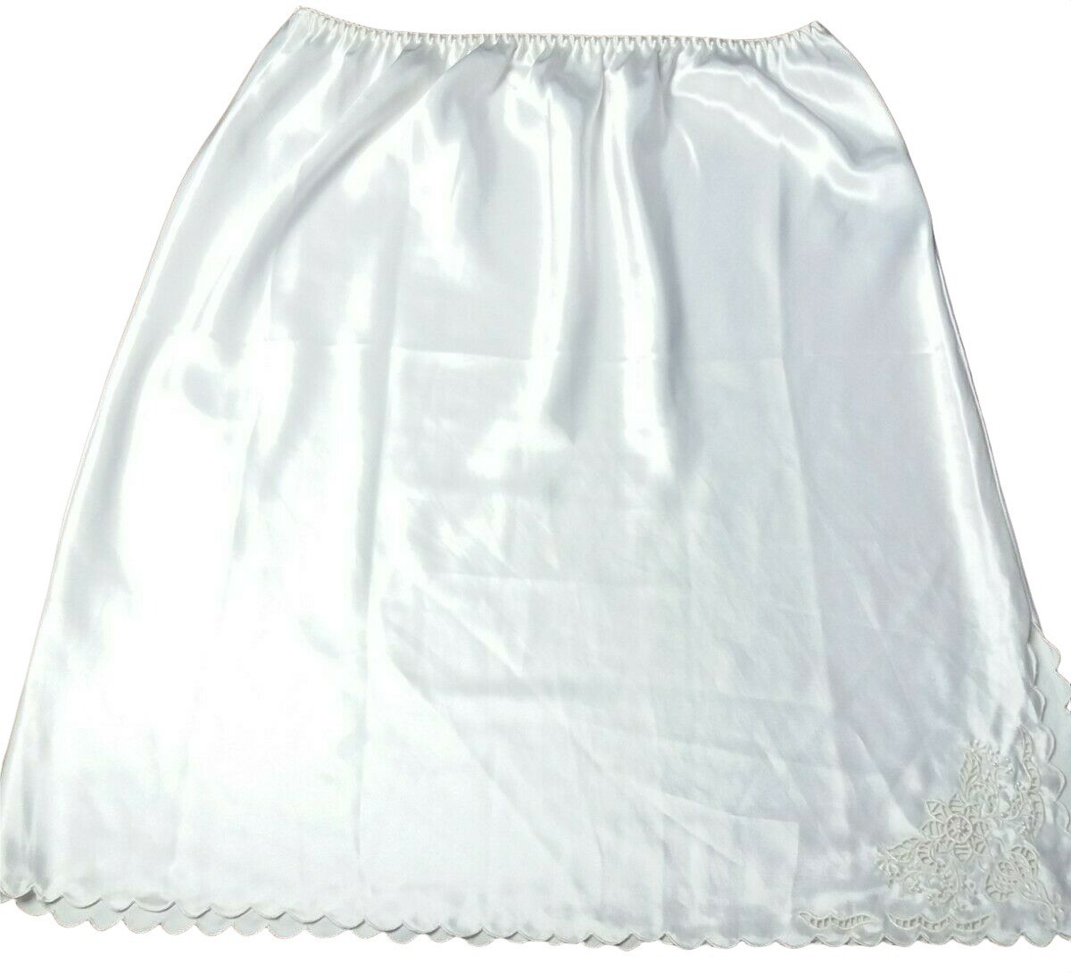 70s Entice Bill Tice Half Slip Medium White Lingerie Intimate Lace Faux Pearl 70s Entice Bill Tice Half Slip Medium White Lingerie Intimate Lace Faux Pearl