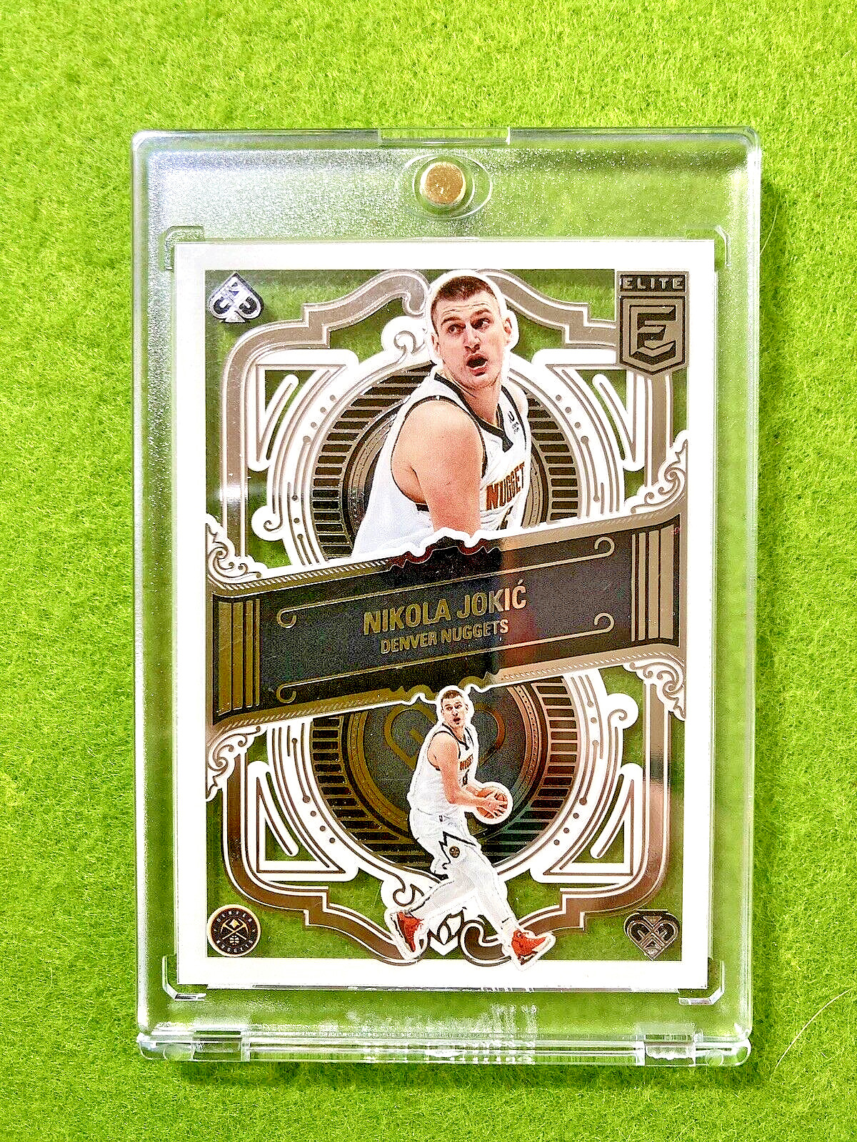 NIKOLA JOKIC CLEAR CARD JERSEY #15 NUGGETS SP 2022-23 Elite Nikola Jokic DECK SP NIKOLA JOKIC CLEAR CARD JERSEY #15 NUGGETS SP 2022-23 Elite Nikola Jokic DECK SP