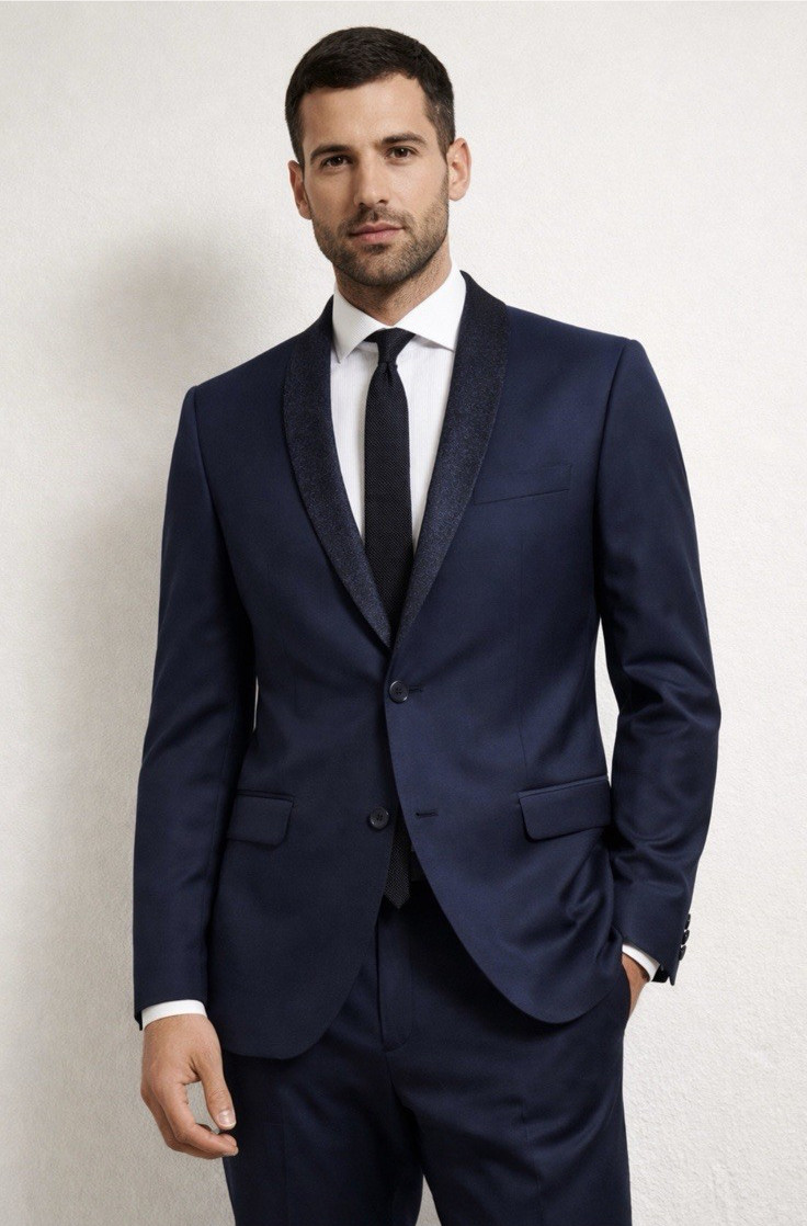 jf j.ferrar men\'s slim fit navy blazer 42 R