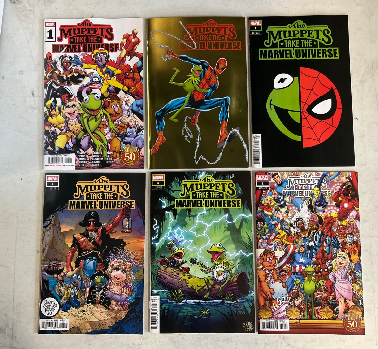 Muppets Take the Marvel Universe #1 Main + Variant 6 Cover Lot / Set 2026