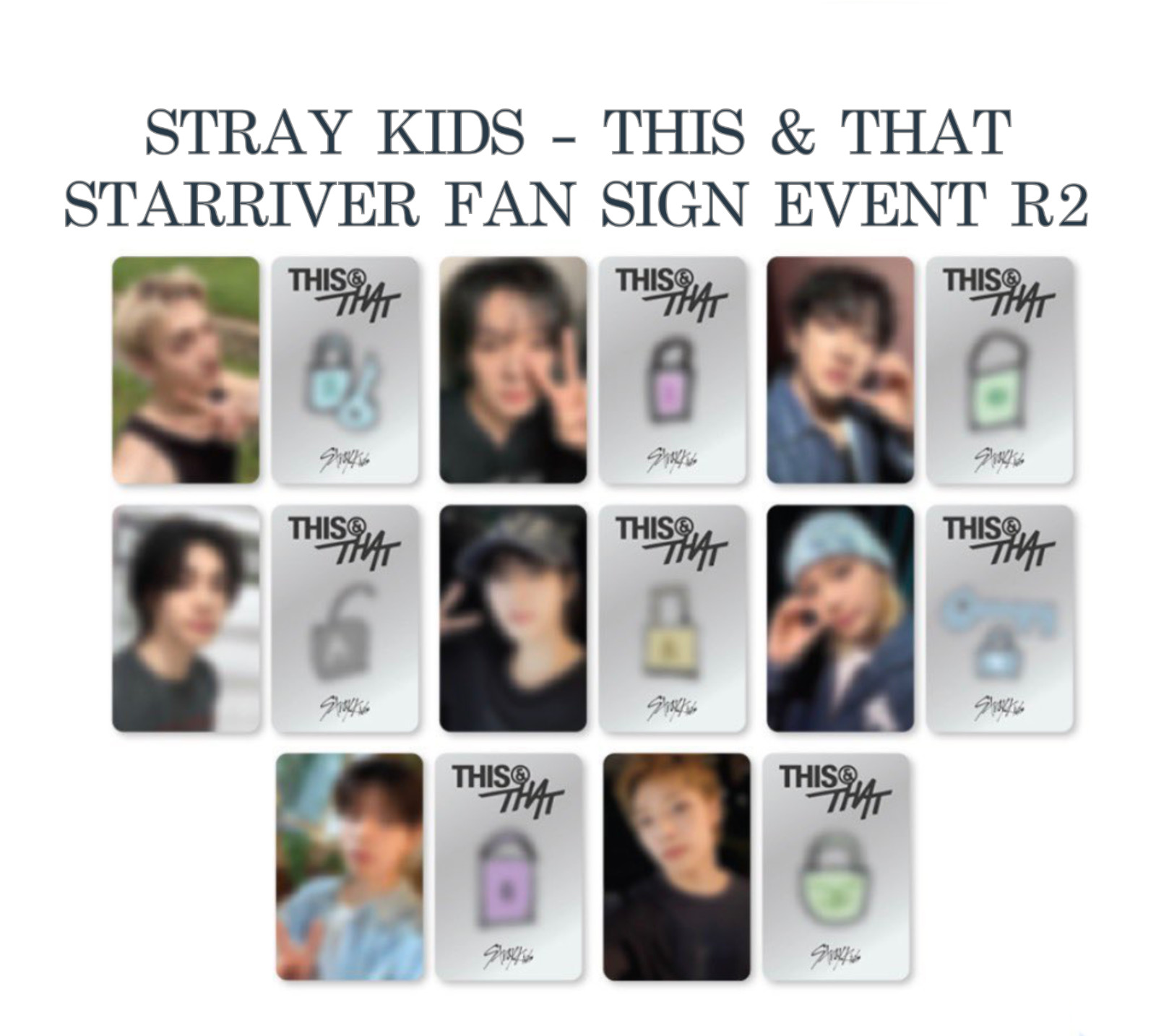 presale [STRAY KIDS] - This & That StarRiver Offline Fan Sign Event R2 Photocard