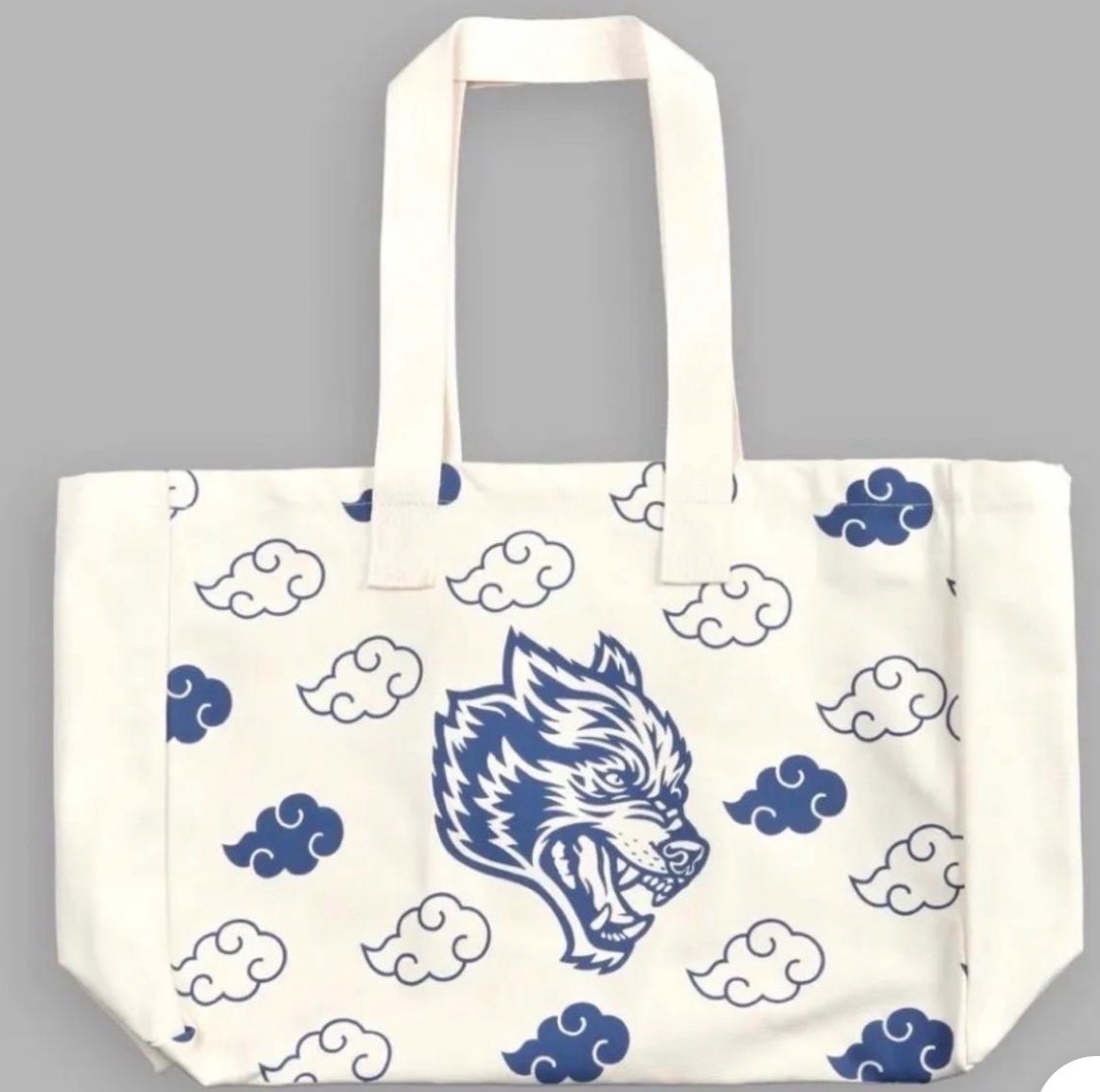 New Darc Sport Naruto collaboration tote bag In Cream/Blue New Darc Sport Naruto collaboration tote bag In Cream/Blue