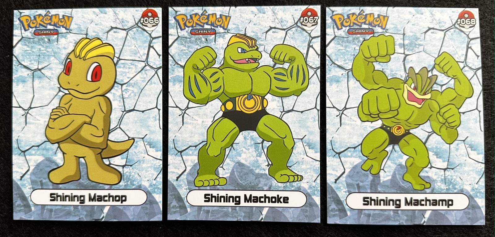 MACHOP X MACHOKE X MACHAMP EVOLUTION LOT - POKEMON SHINY INFINITY CCG HOLO MACHOP X MACHOKE X MACHAMP EVOLUTION LOT - POKEMON SHINY INFINITY CCG HOLO