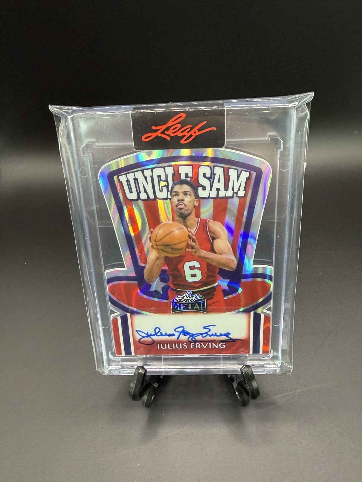 2025 Leaf Metal Julius Erving Uncle Sam Auto 1/1 Dr J US-JE1