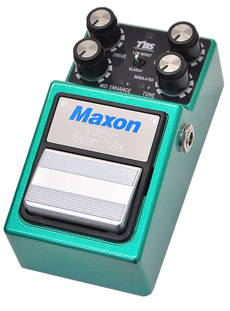 Maxon ST9Pro+ Super Tube Overdrive Guitar Effects Pedal Boost Control Reissue