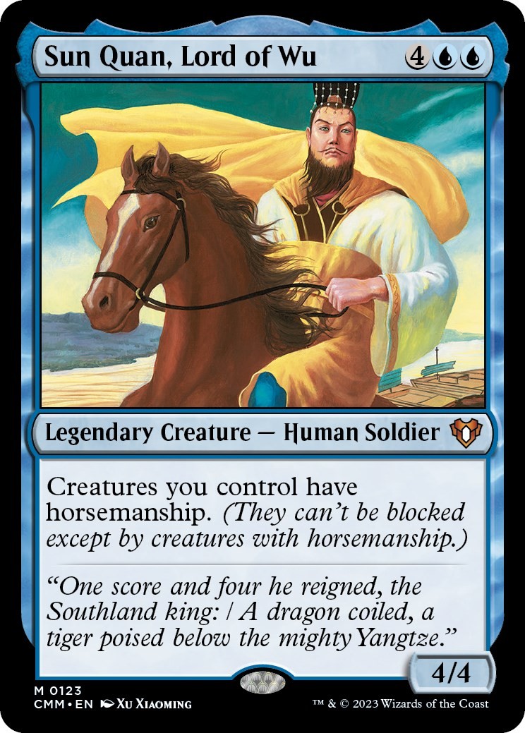 Sun Quan, Lord of Wu - 123 - NM - Commander Masters