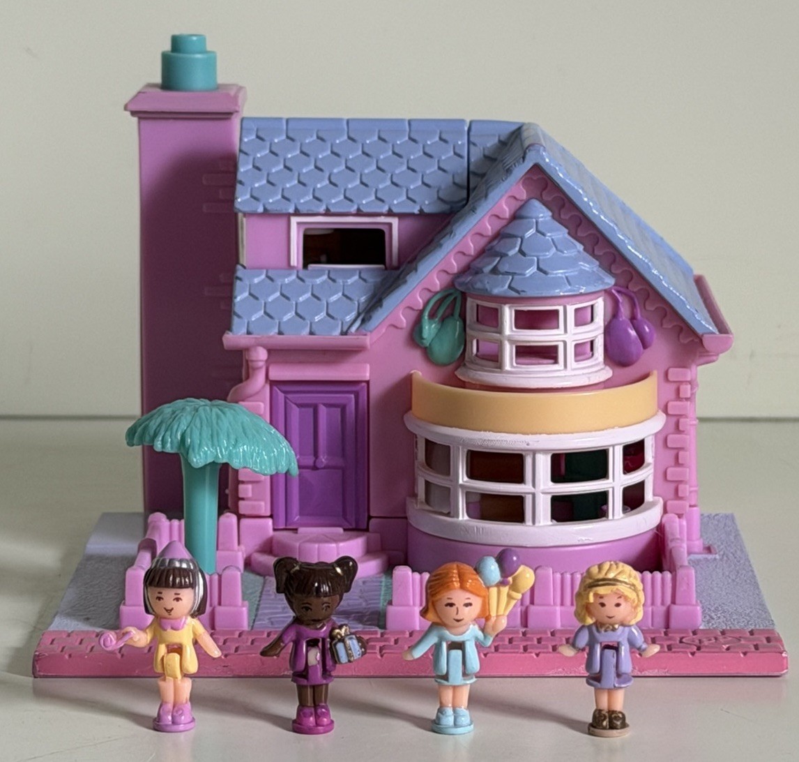 Polly Pocket Light Up BAY WINDOW House Playset 1993 Vintage Bluebird 100%