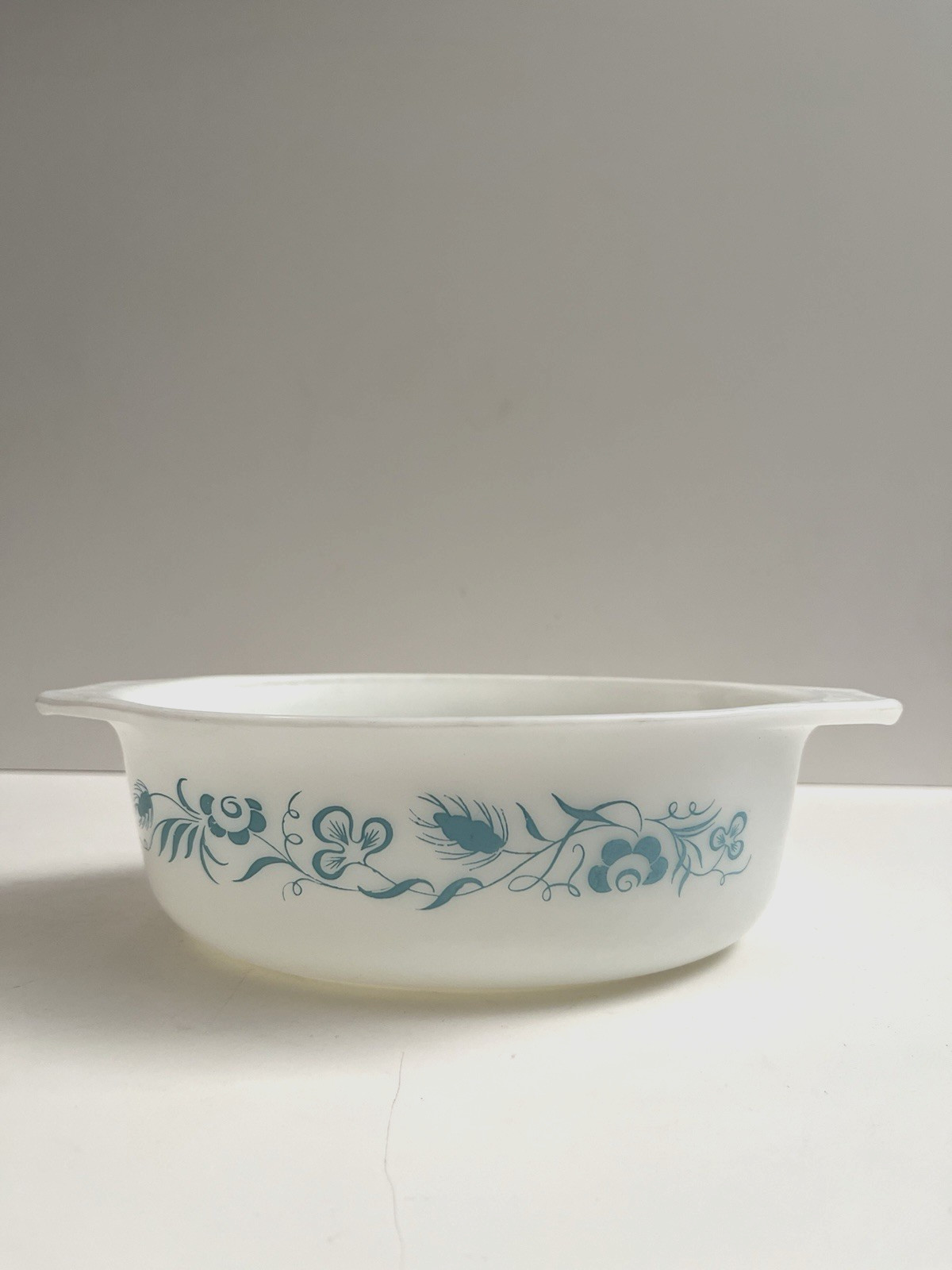 Vintage 1960\'s MCM Pyrex Blue Meadow Promo 1.5 Quart Casserole Dish #043 No Lid