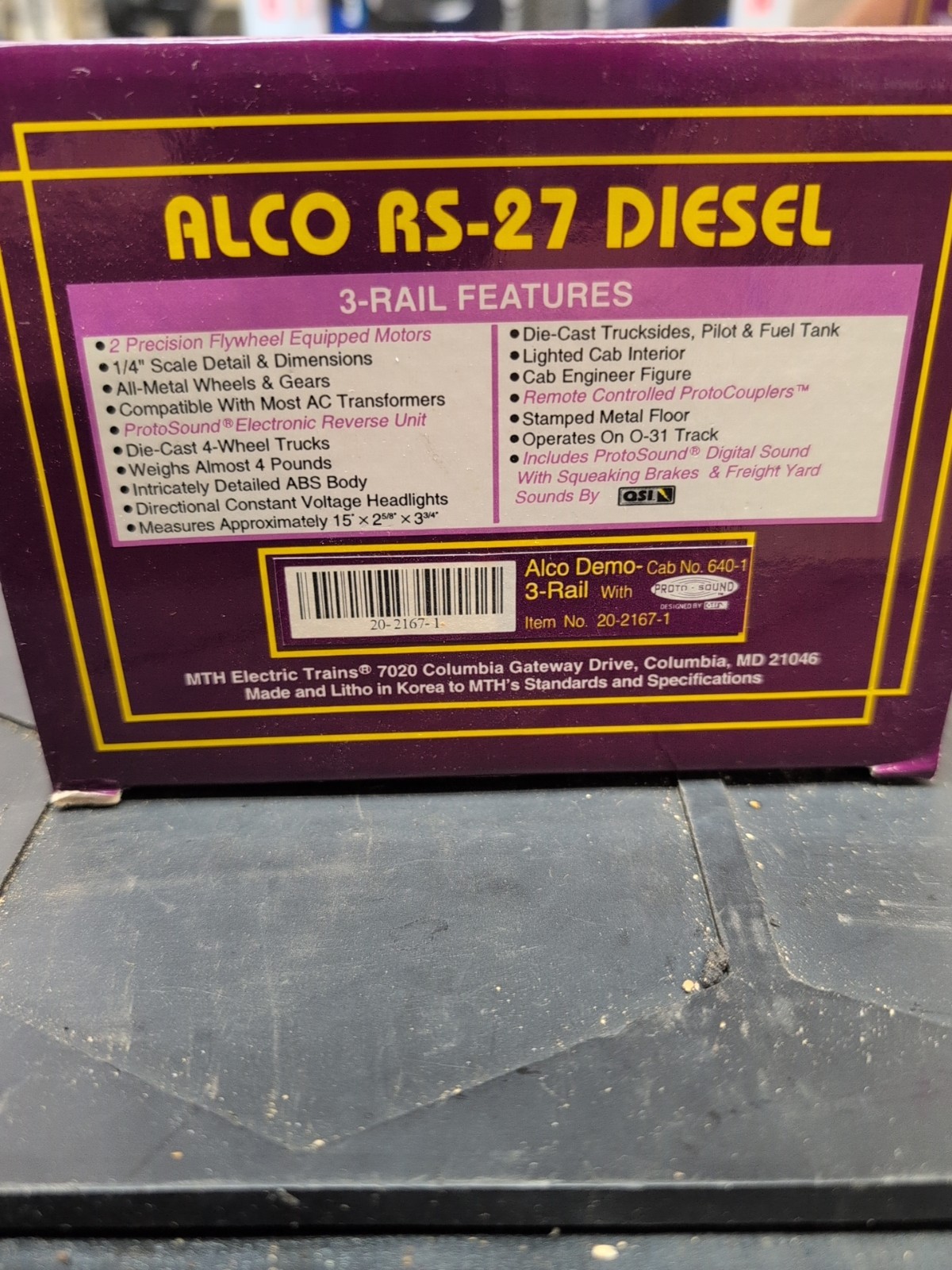 MTH 20-2167-1 Alco Demo RS-27 Diesel ,Original Box MTH 20-2167-1 Alco Demo RS-27 Diesel ,Original Box